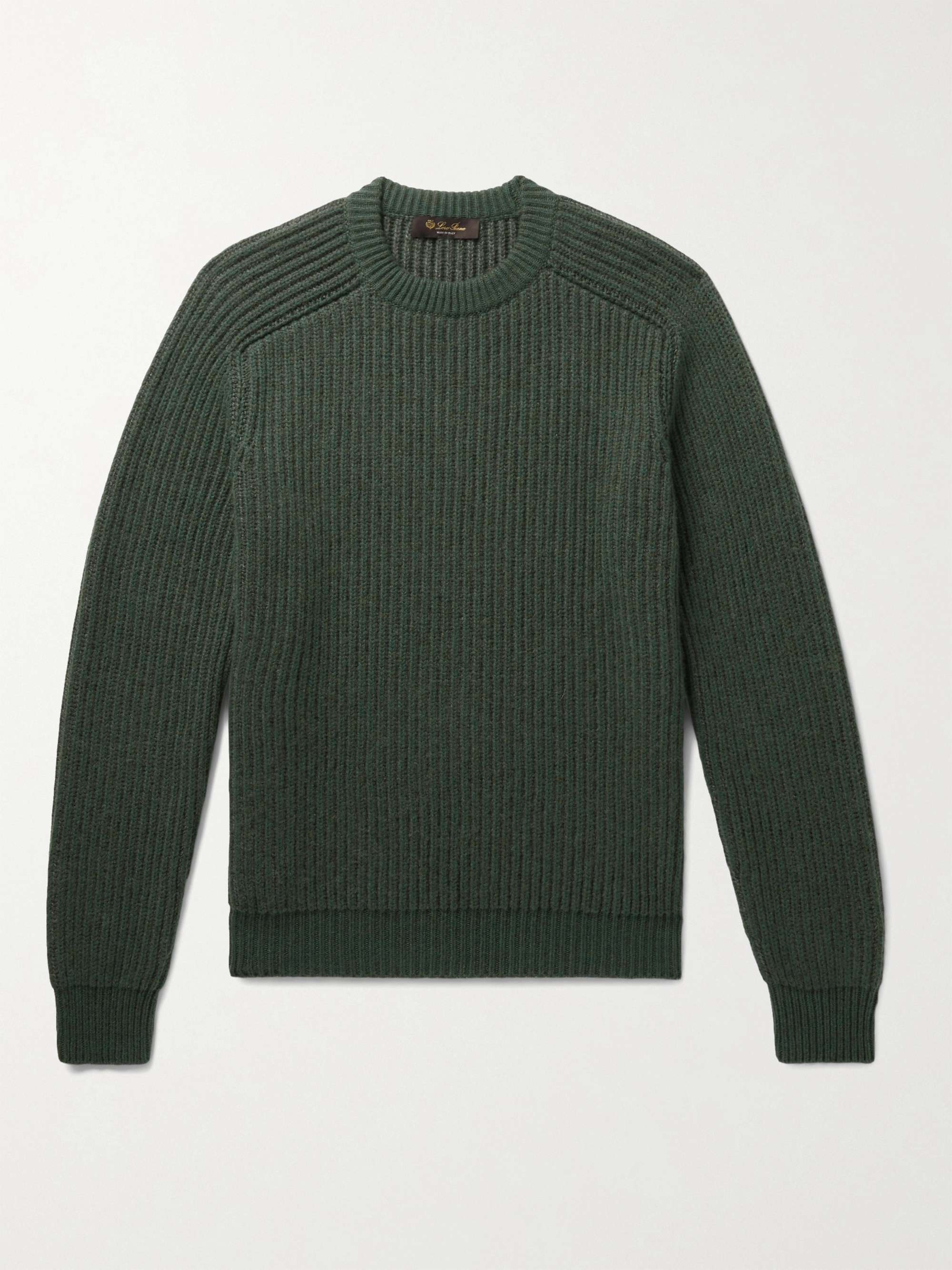 LORO PIANA Ribbed Mélange Cashmere Sweater for Men | MR PORTER