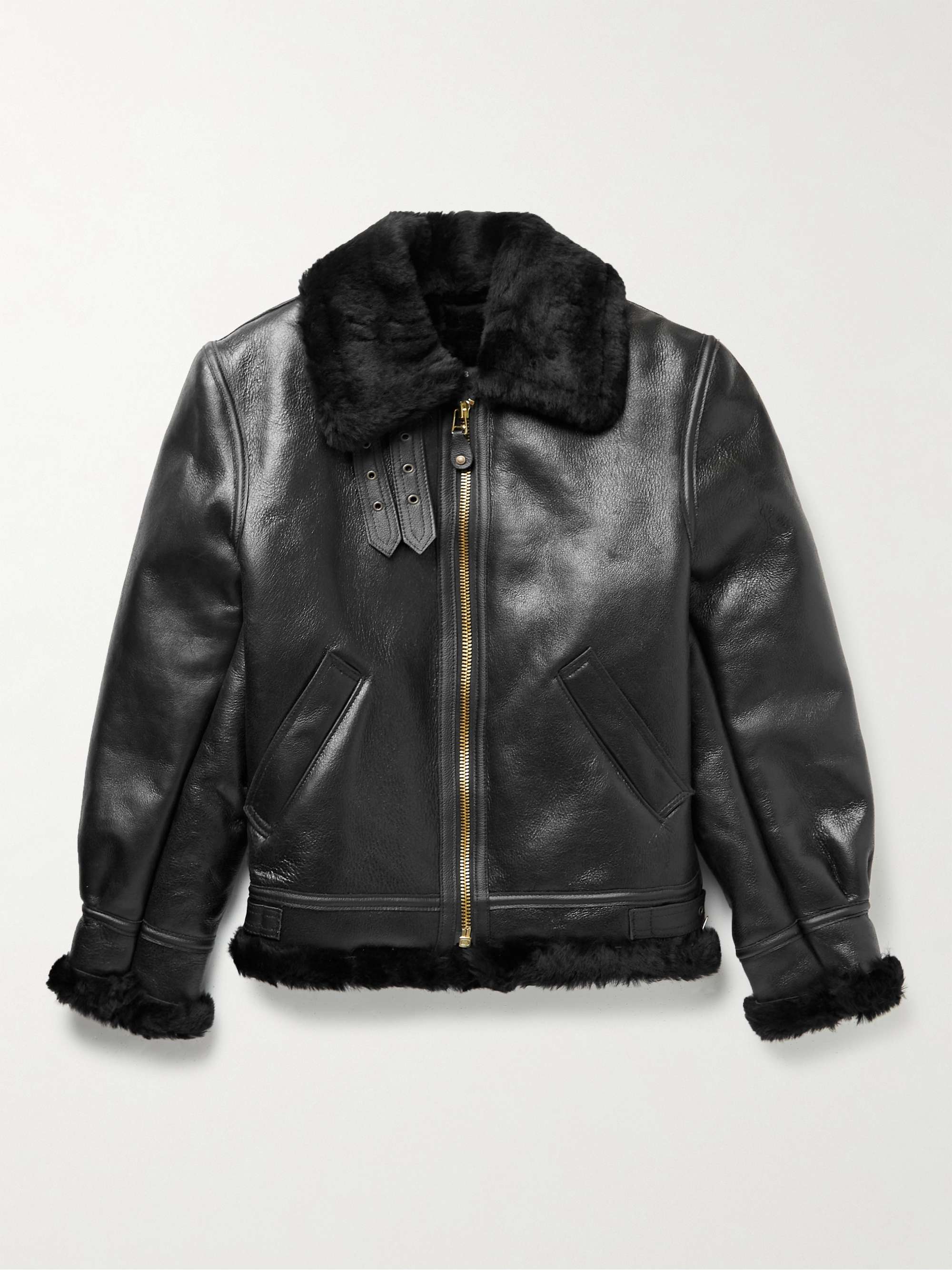 SCHOTT B-3 Shearling-Lined Leather Jacket for Men | MR PORTER