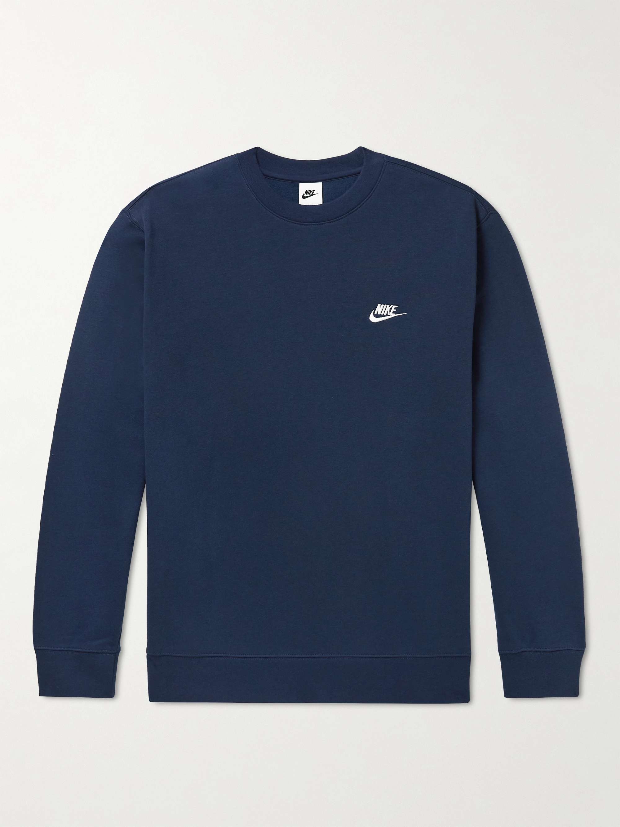 NIKE NSW Logo-Embroidered Cotton-Blend Jersey Sweatshirt for Men | MR PORTER