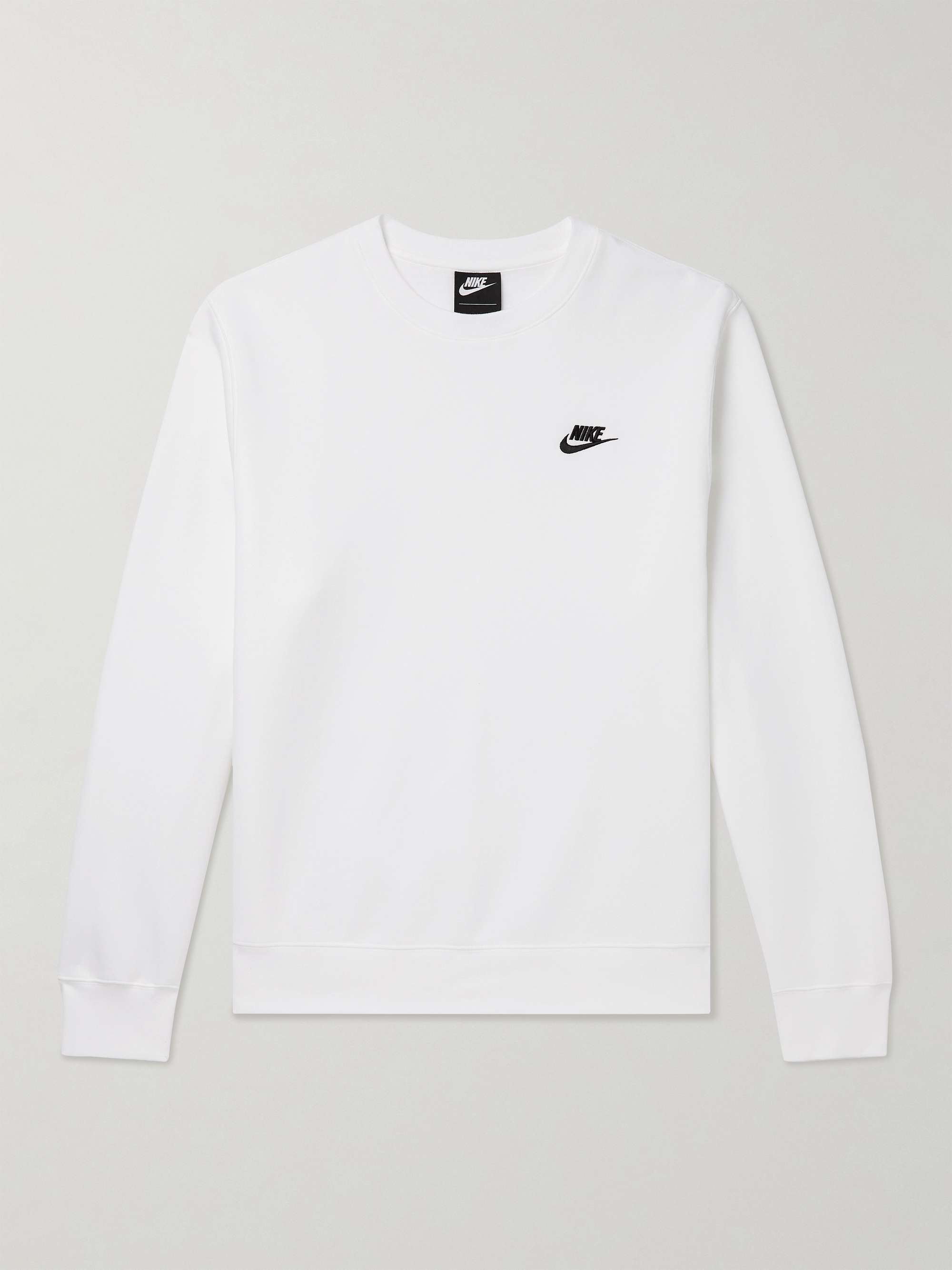 White NSW Logo-Embroidered Cotton-Blend Jersey Sweatshirt | NIKE | MR PORTER