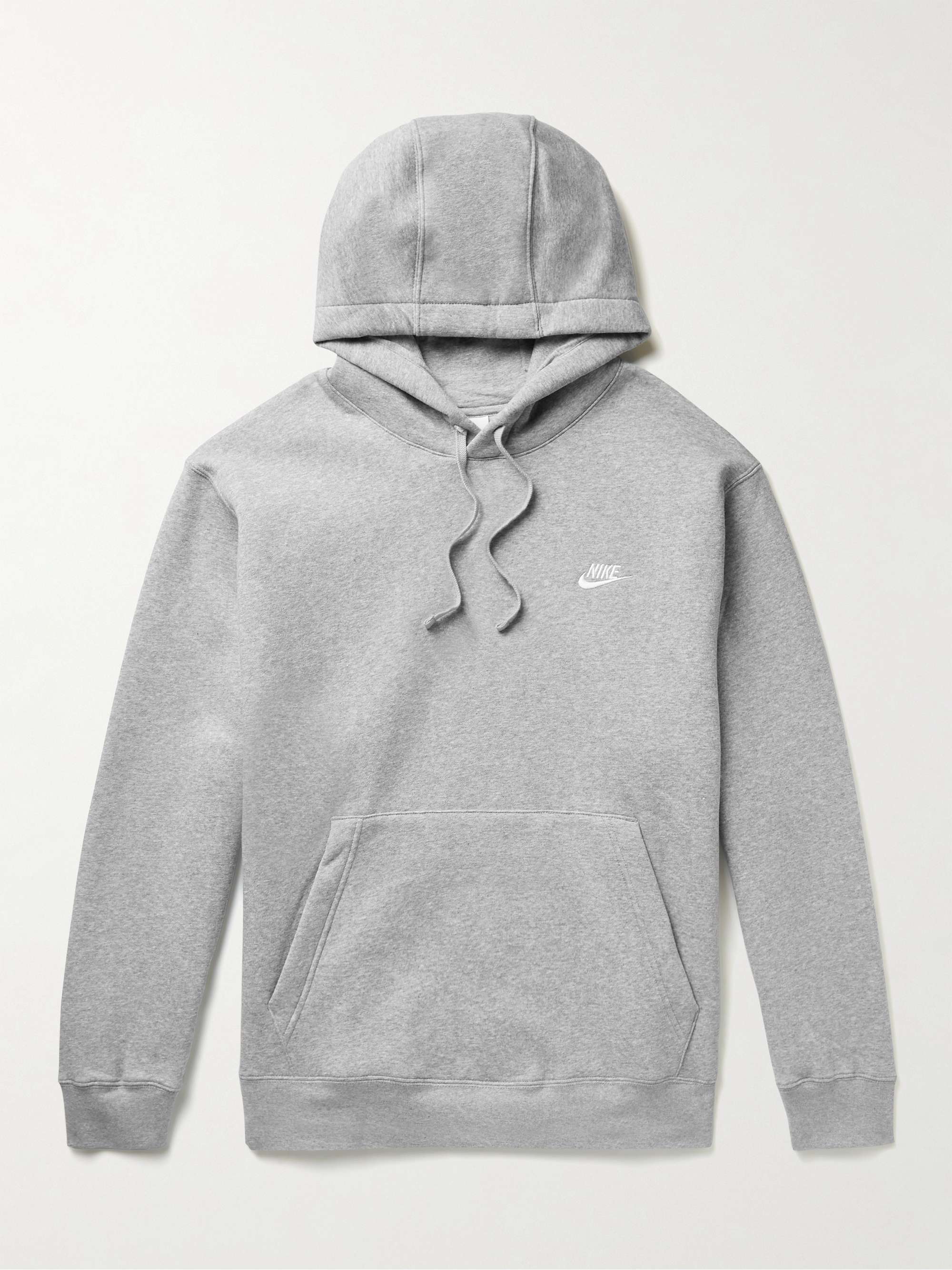 NIKE Sportswear Club Logo-Embroidered Cotton-Blend Jersey Hoodie for Men |  MR PORTER
