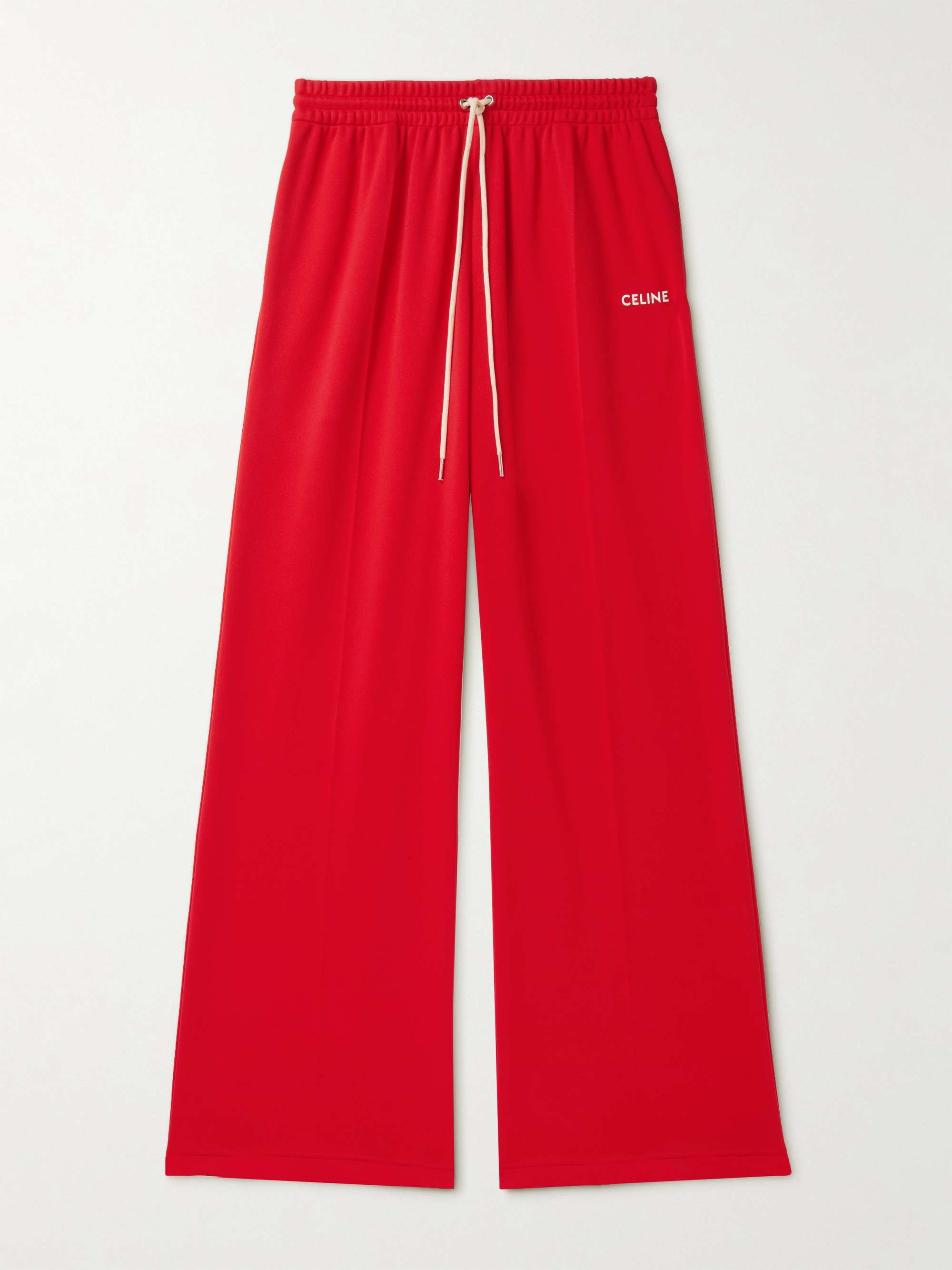 CELINE HOMME Straight-Leg Logo-Print Jersey Track Pants for Men | MR PORTER