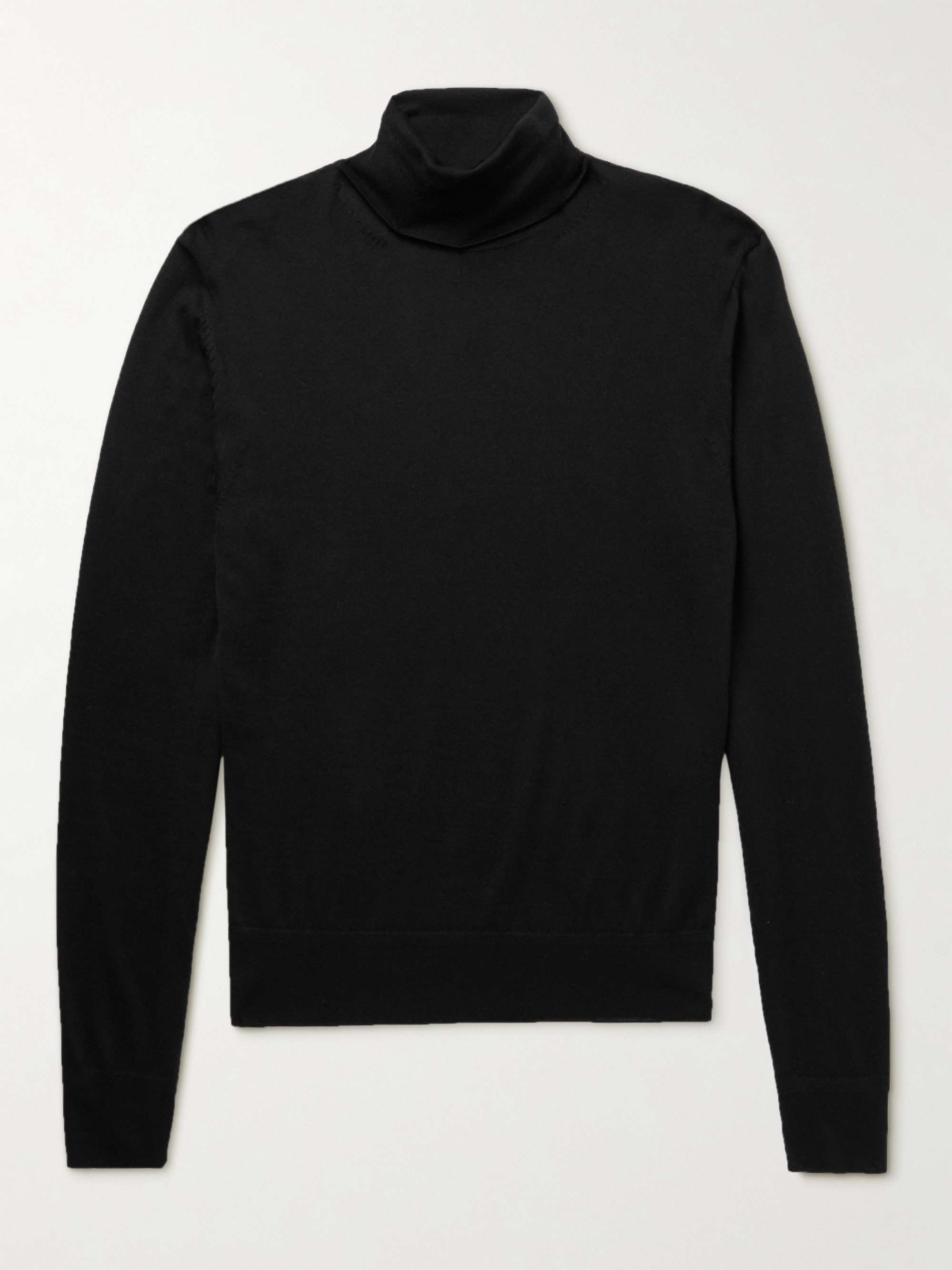 Black Cashmere and Silk-Blend Rollneck Sweater | TOM FORD | MR PORTER
