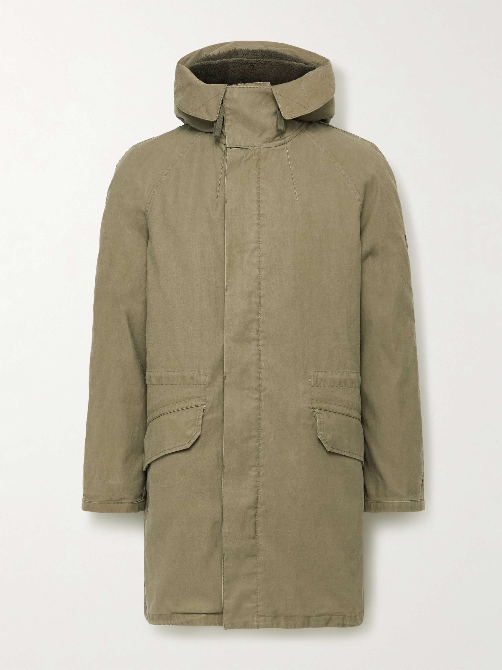 YVES SALOMON Cotton-Twill Parka with Detachable Shearling and Shell Hooded  Down Liner for Men | MR PORTER