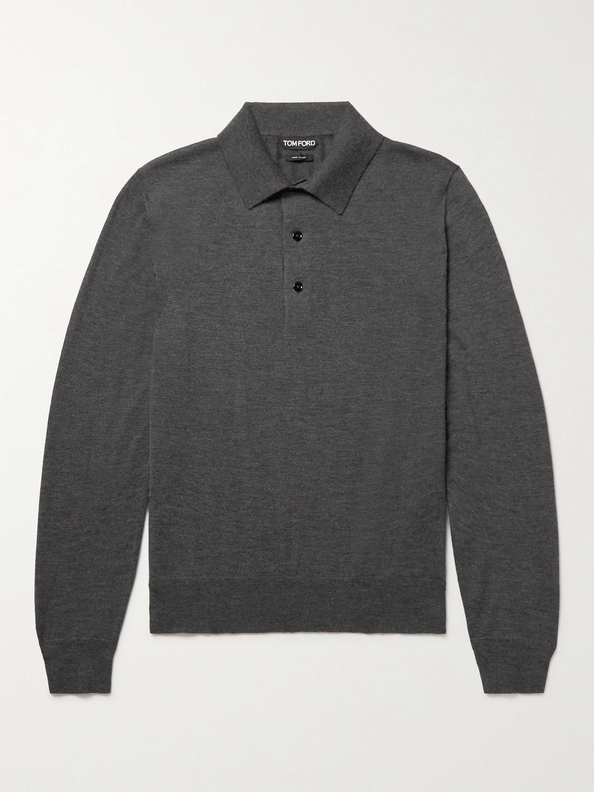 TOM FORD Cashmere and Silk-Blend Polo Shirt for Men | MR PORTER