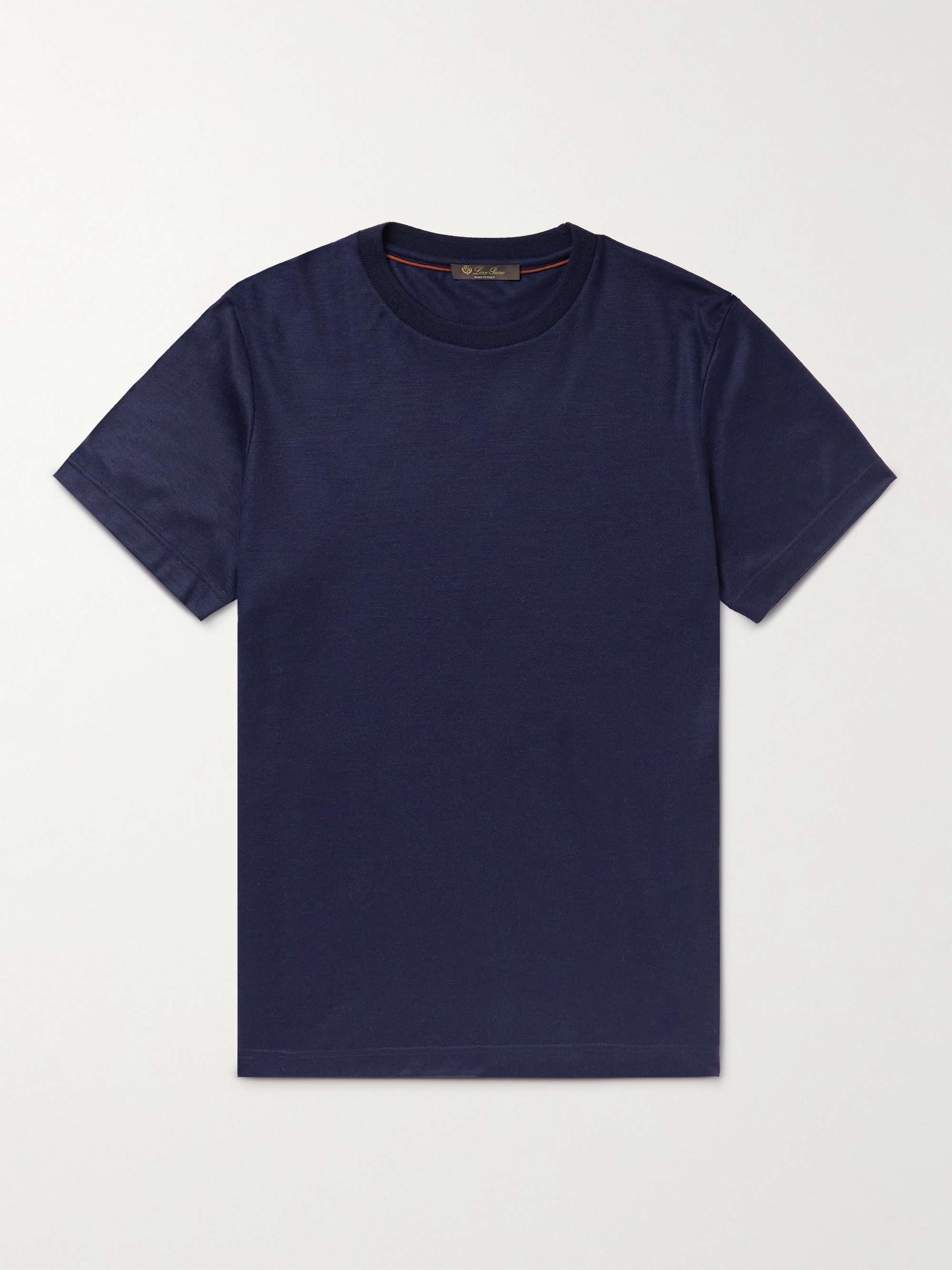 LORO PIANA Cashmere-Piqué T-Shirt for Men | MR PORTER