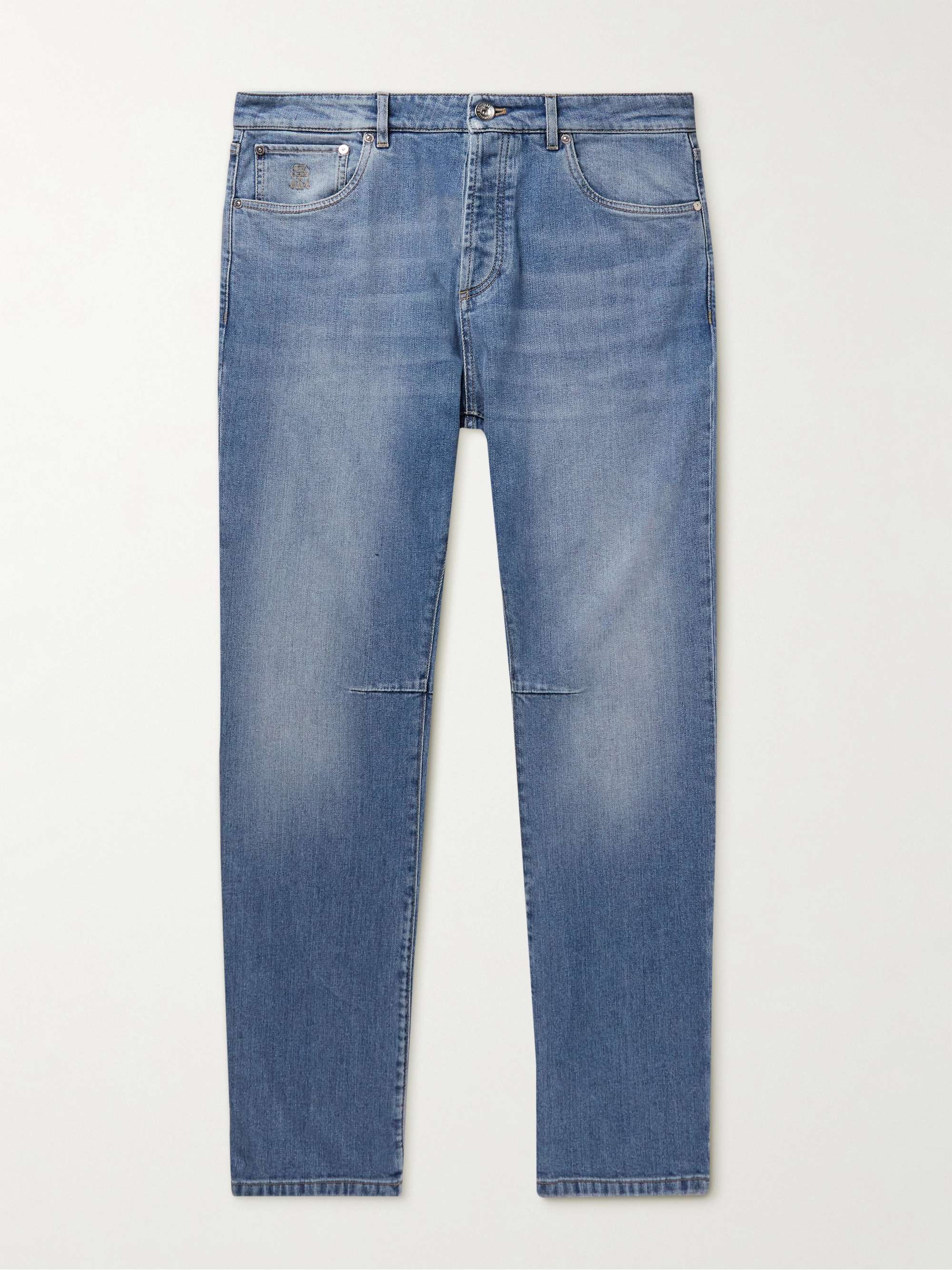 Blue Slim-Fit Tapered Jeans | BRUNELLO CUCINELLI | MR PORTER