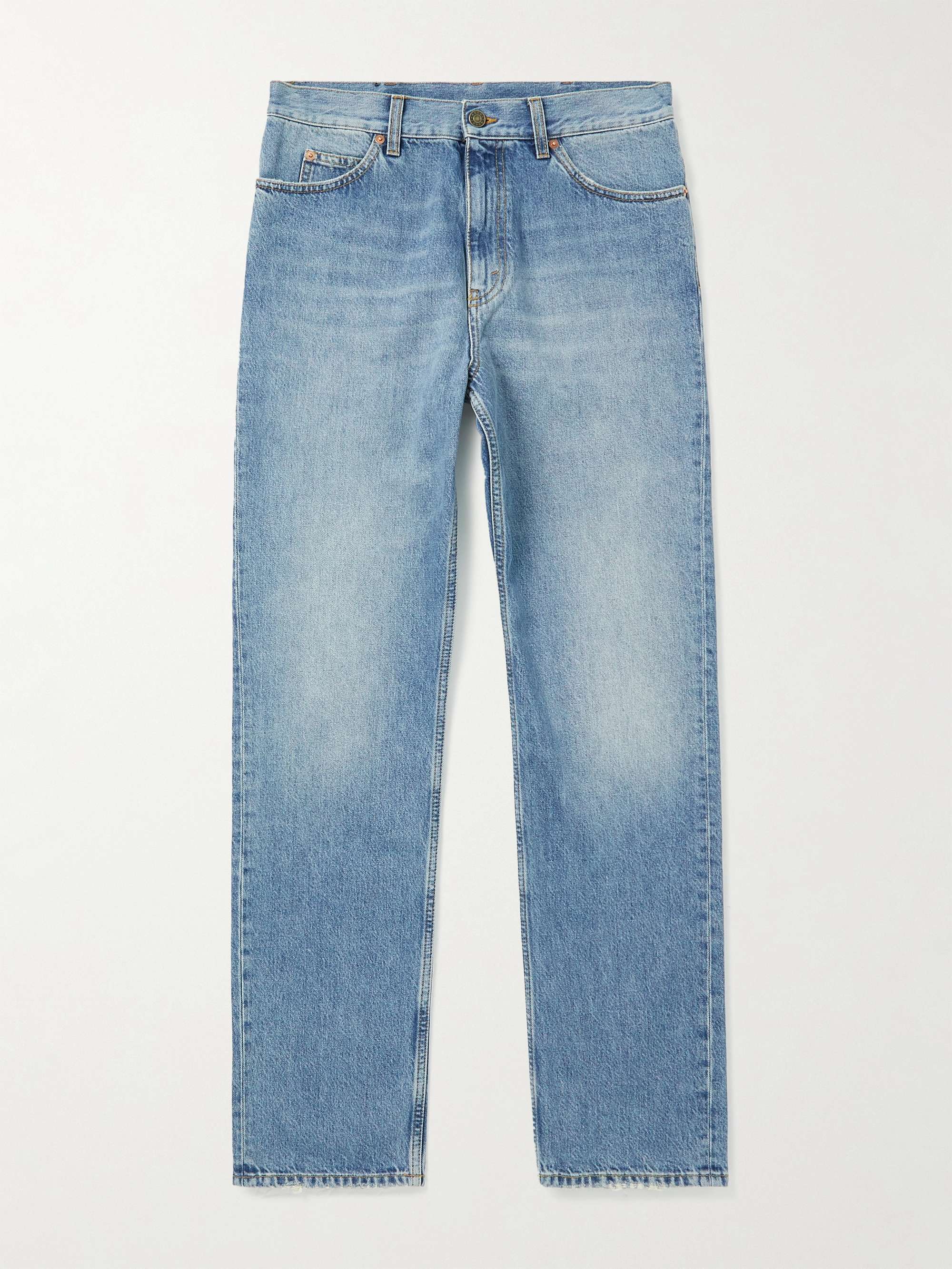 Straight jeans Gucci Blue size 34 US in Cotton - 29676647