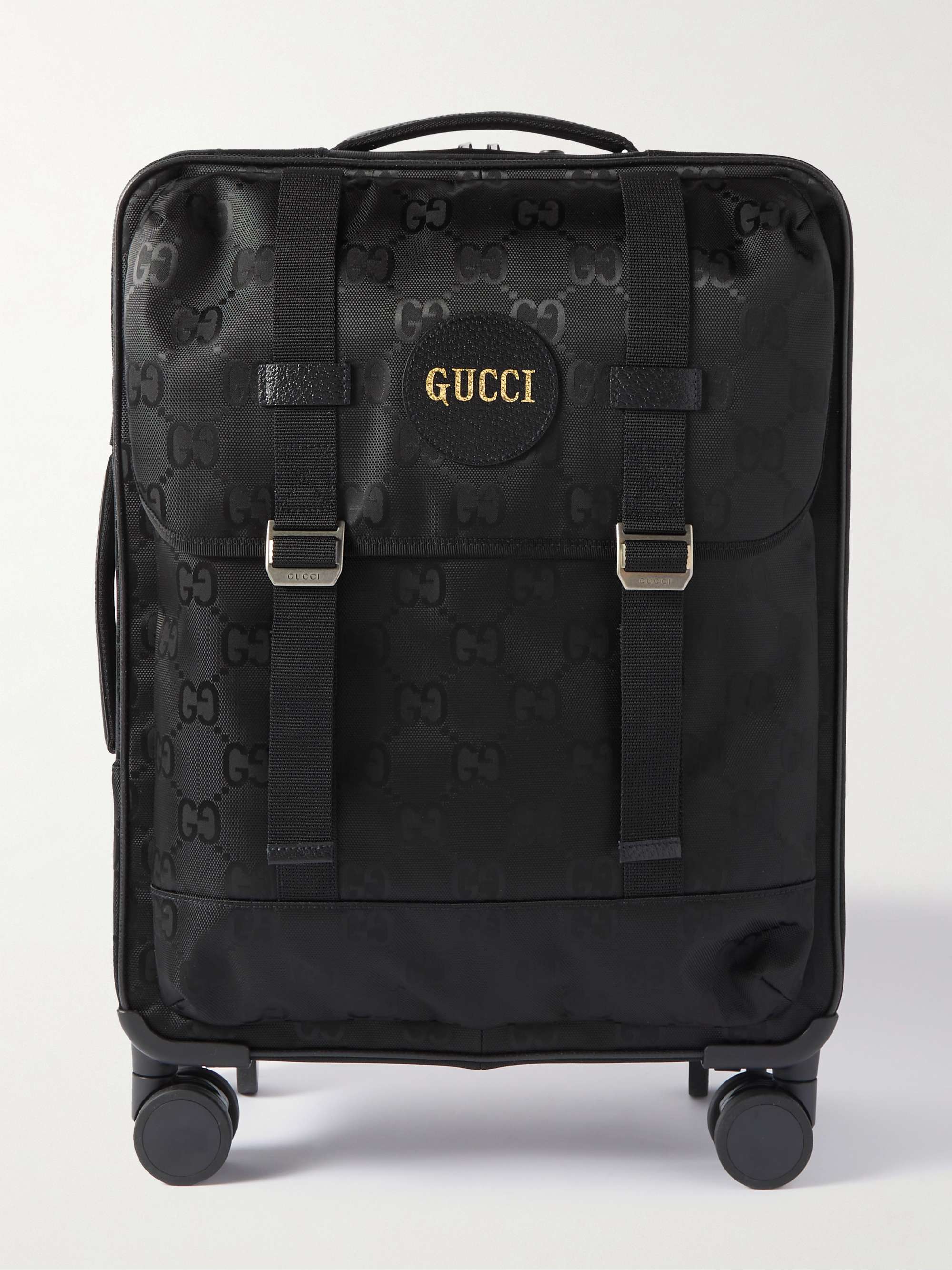 Black Off the Grid Faux Leather-Trimmed Monogrammed ECONYL Canvas Carry-On  Suitcase | GUCCI | MR PORTER