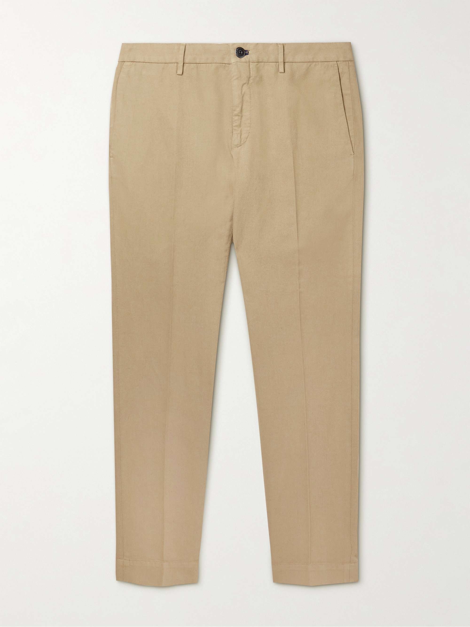 klink buis Gedrag INCOTEX Slim-Fit Pleated Cotton and Linen-Blend Twill Trousers | MR PORTER