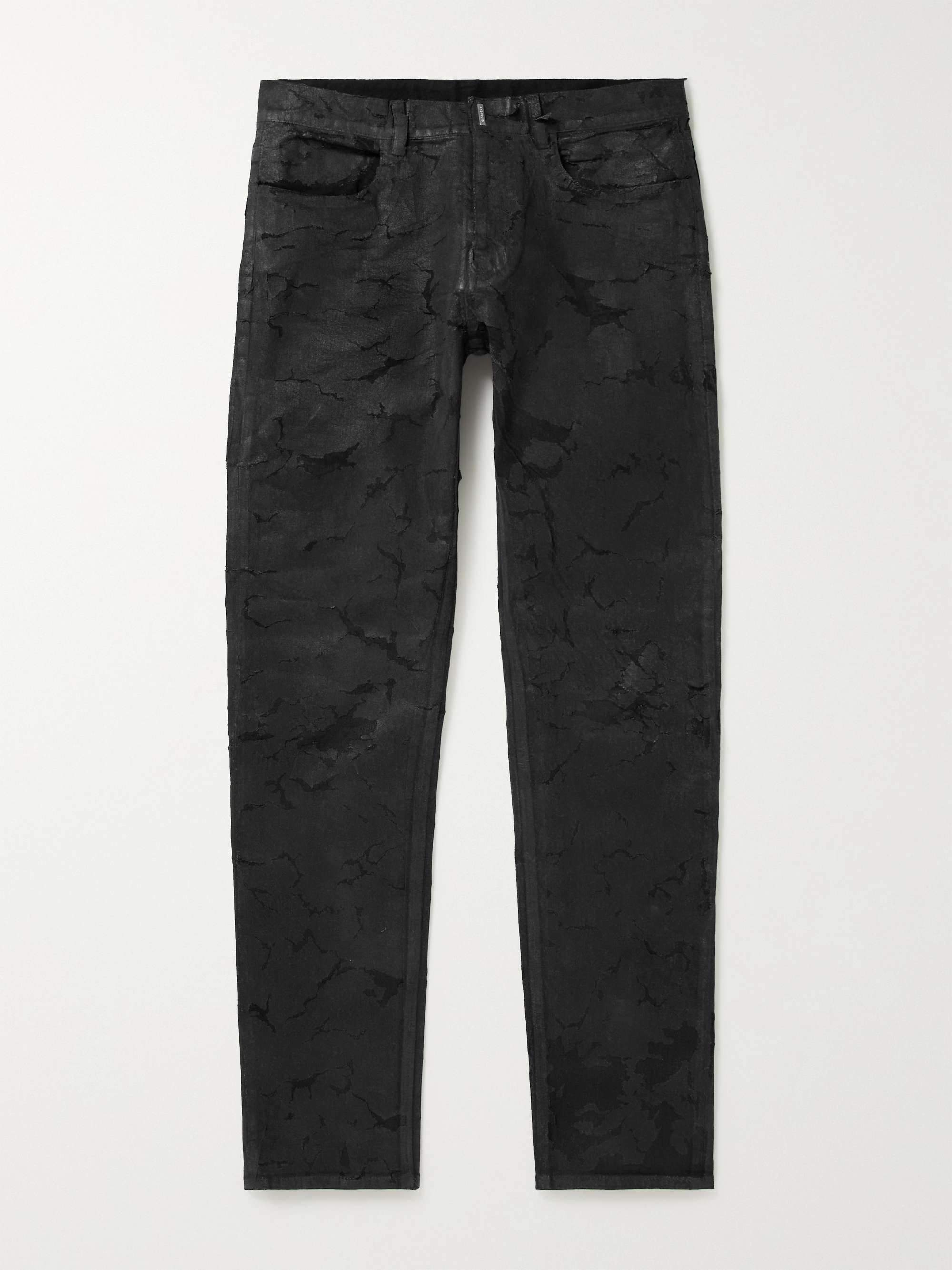 GIVENCHY Slim-Fit Distressed Coated Jeans for Men | MR PORTER