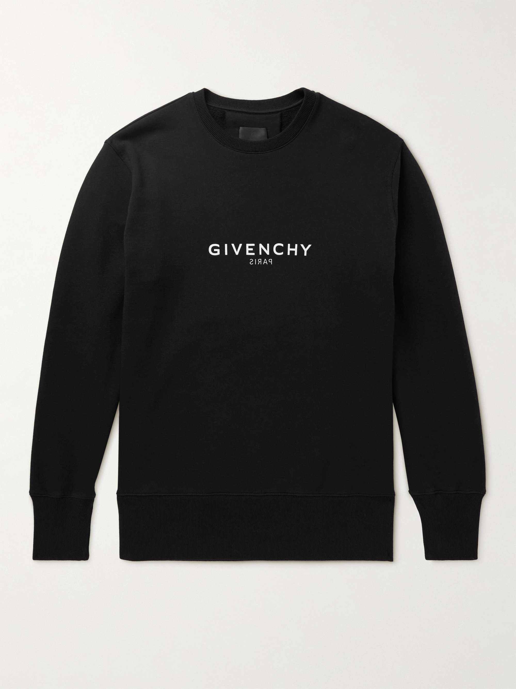 GIVENCHY Logo-Print Cotton-Jersey Sweatshirt for Men | MR