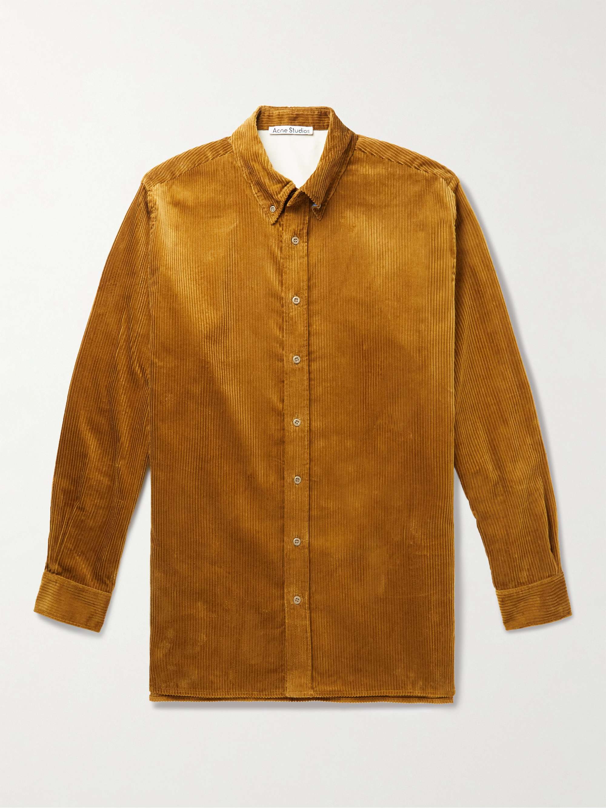 ACNE STUDIOS Button-Down Collar Cotton-Corduroy Shirt | MR PORTER