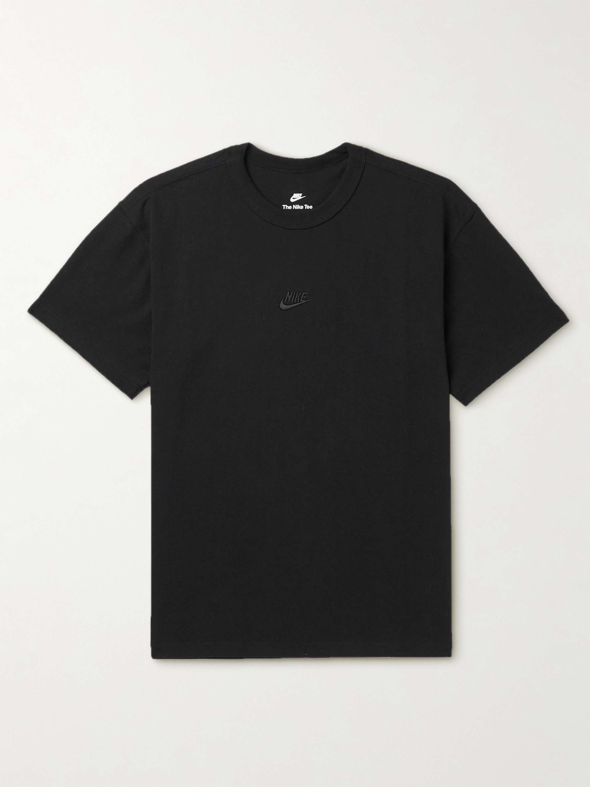 NIKE Sportswear Premium Essentials Logo-Embroidered Cotton-Jersey T-Shirt |  MR PORTER