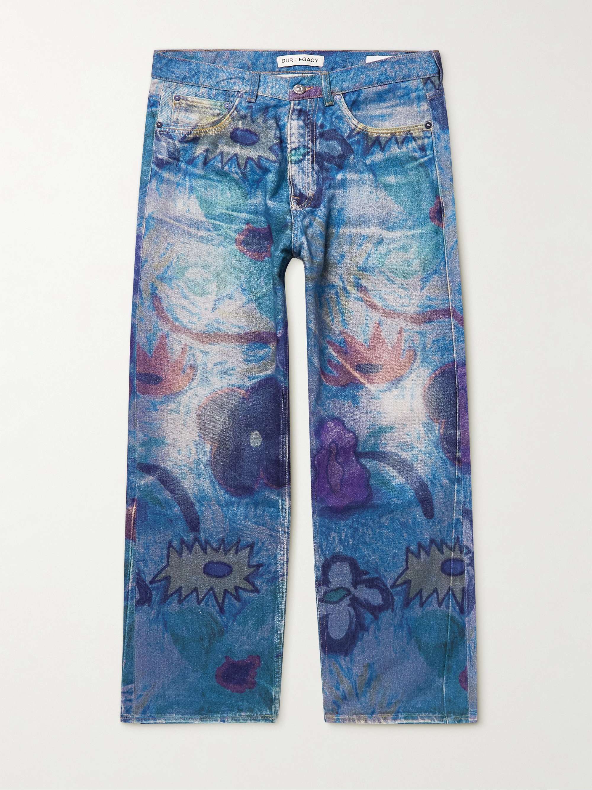 OUR LEGACY Third Cut Straight-Leg Printed Jeans for Men | MR PORTER