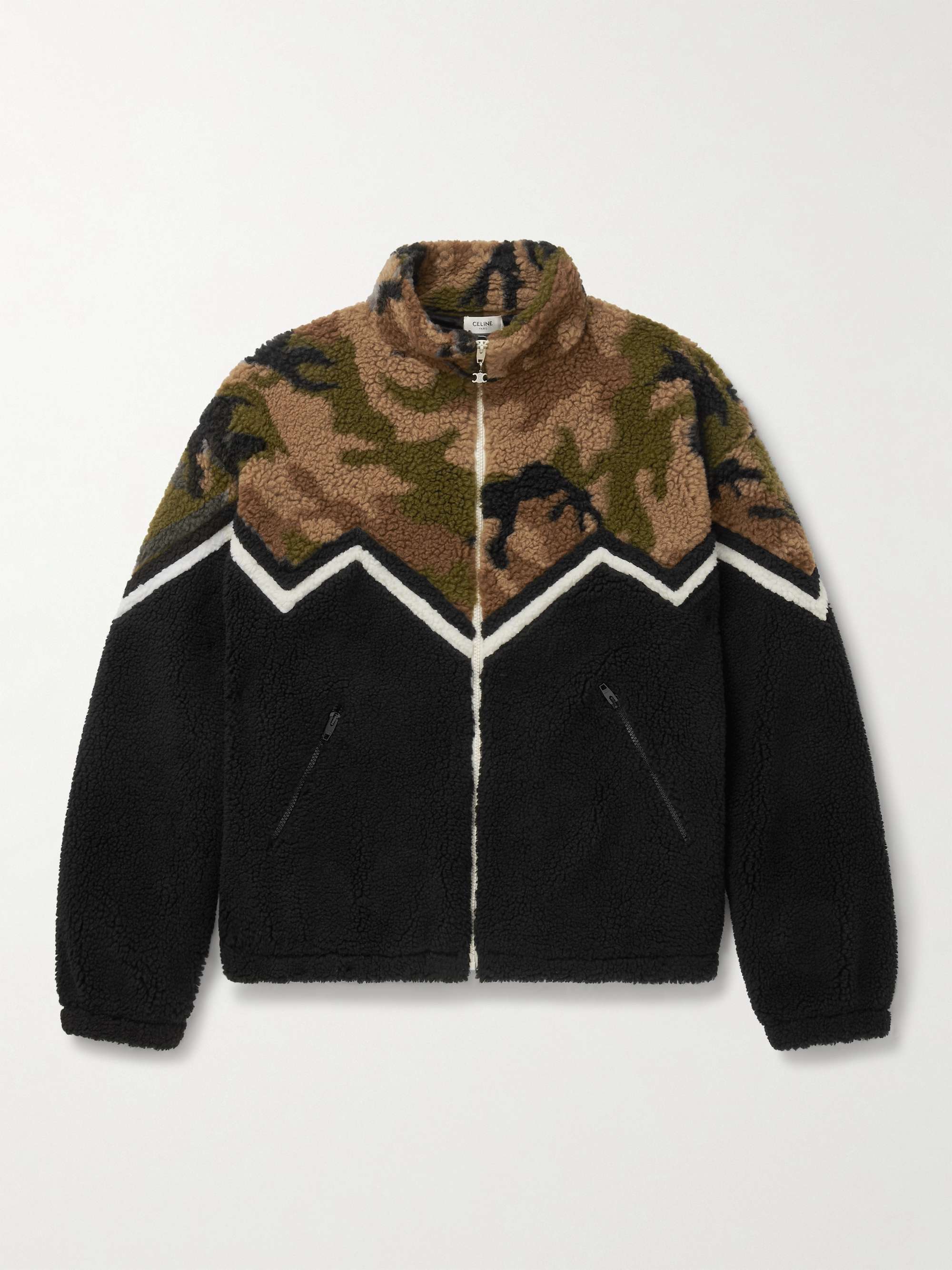 CELINE HOMME Camouflage-Print Fleece Jacket | MR PORTER