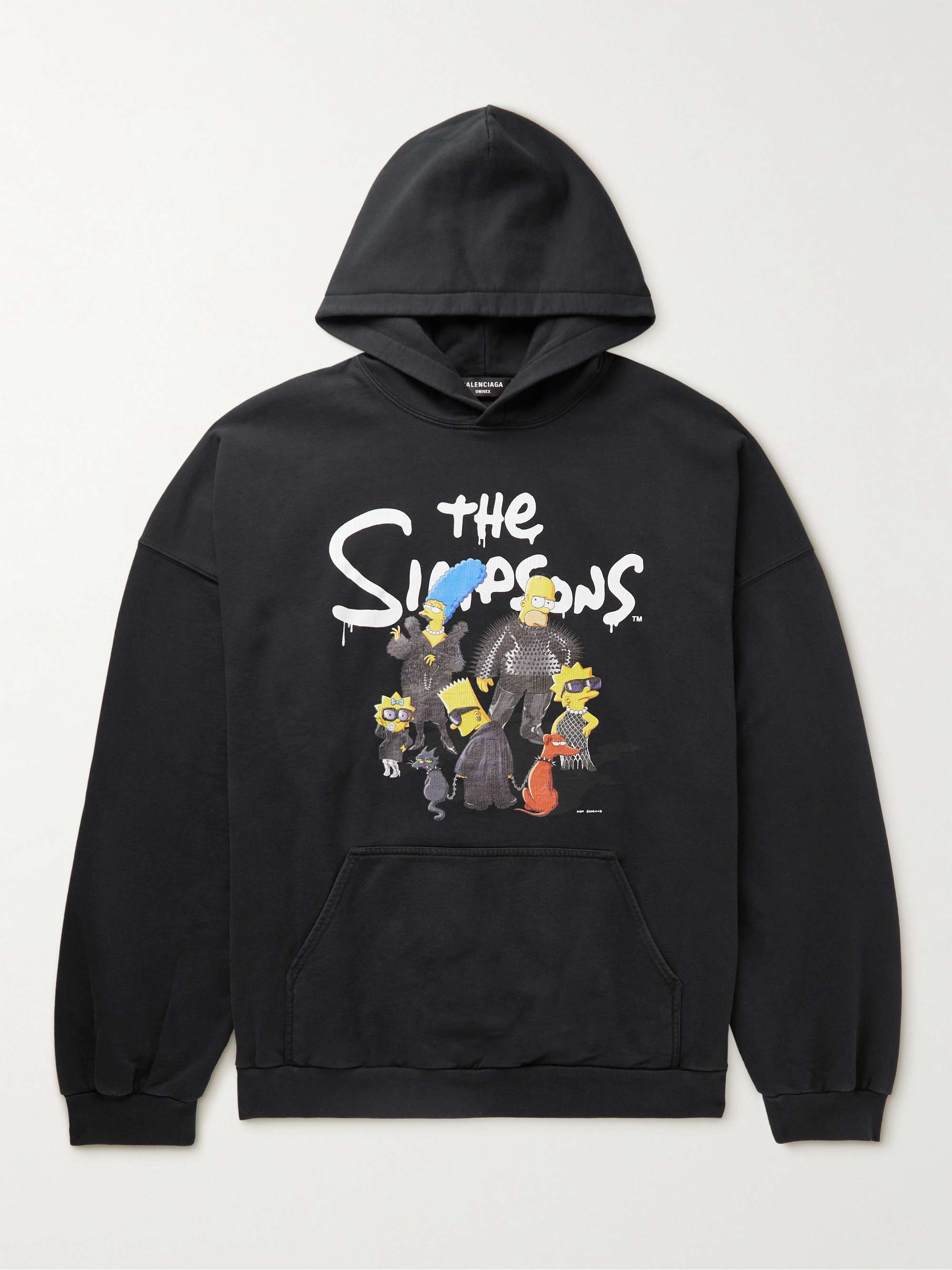 BALENCIAGA + The Simpsons Printed Cotton-Jersey Hoodie for Men | MR PORTER