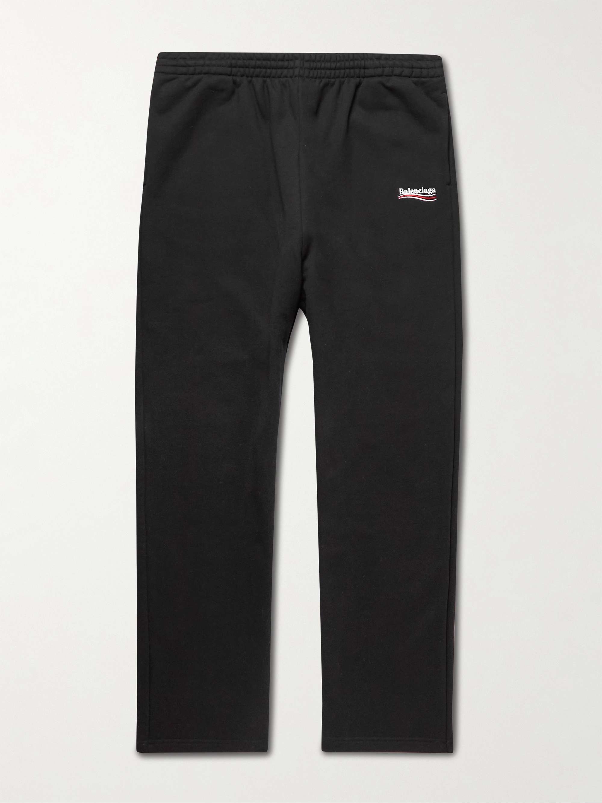 BALENCIAGA Logo-Embroidered Cotton-Jersey Sweatpants | MR PORTER