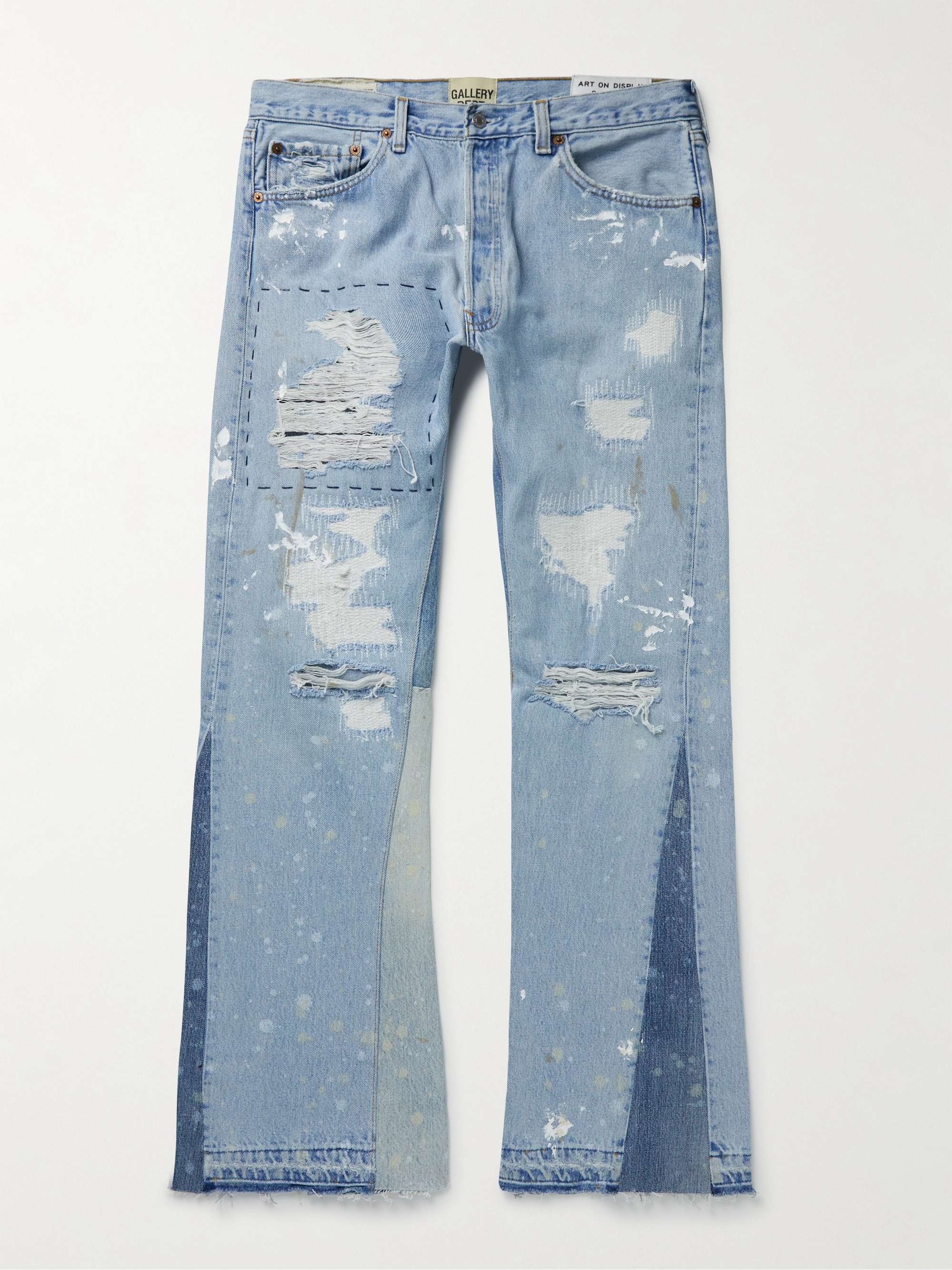 GALLERY DEPT. Indiana Flare Slim-Fit Distressed Jeans for Men | MR PORTER