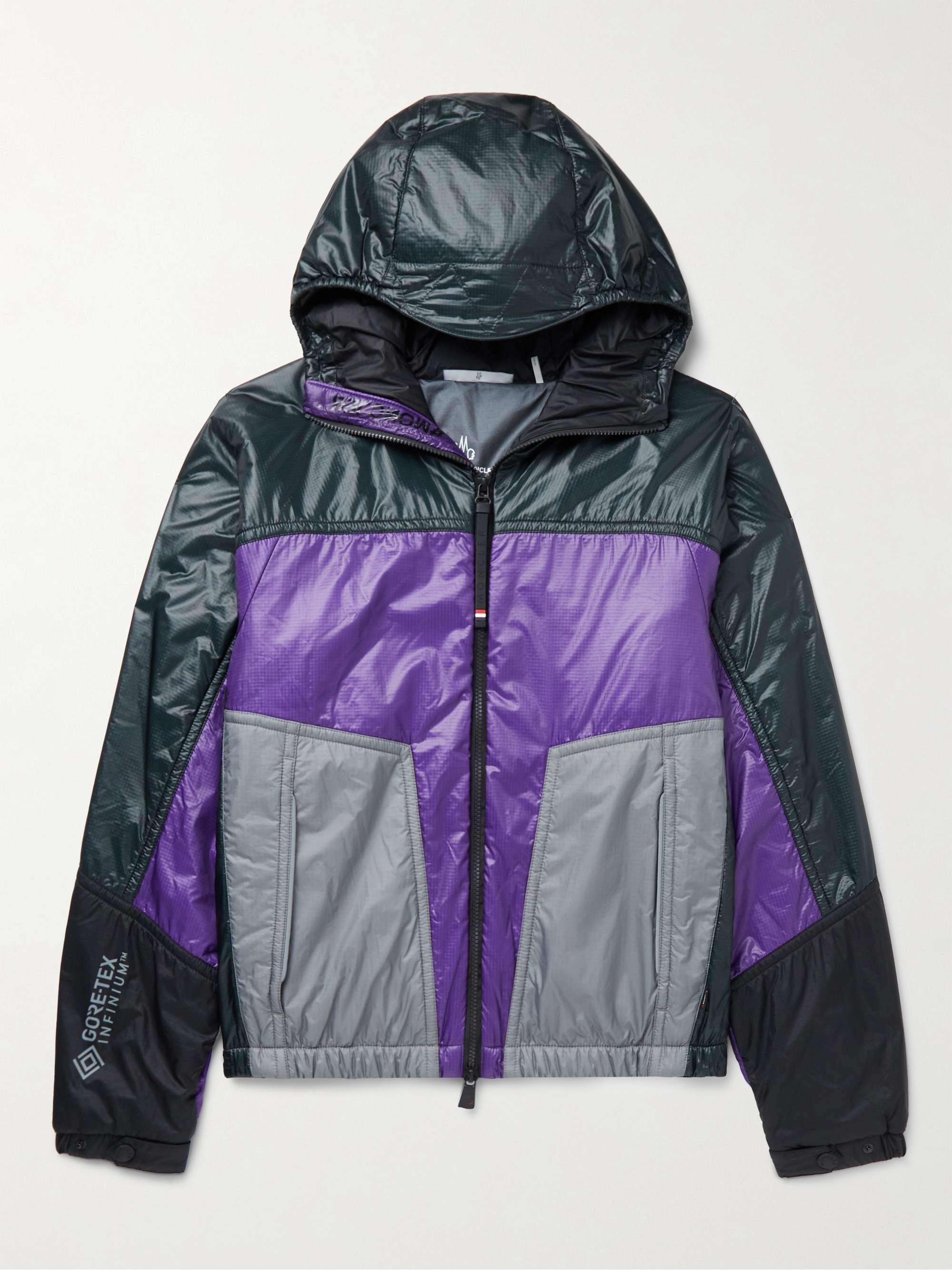 Petrol Peyrus Colour-Block Padded Ripstop Hooded Jacket | MONCLER GRENOBLE  | MR PORTER