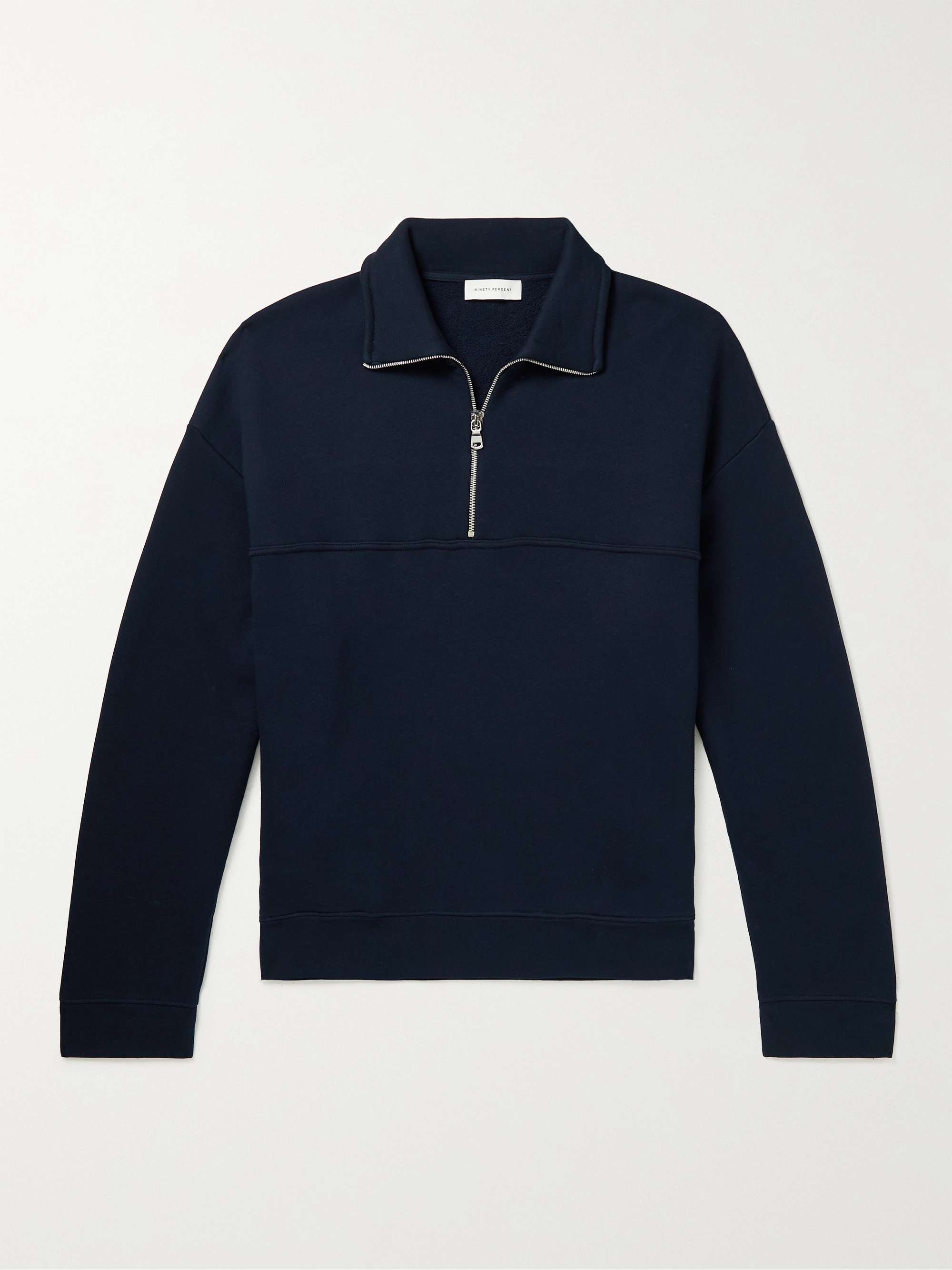 NINETY PERCENT Organic Cotton-Jersey Half-Zip Sweatshirt | MR PORTER