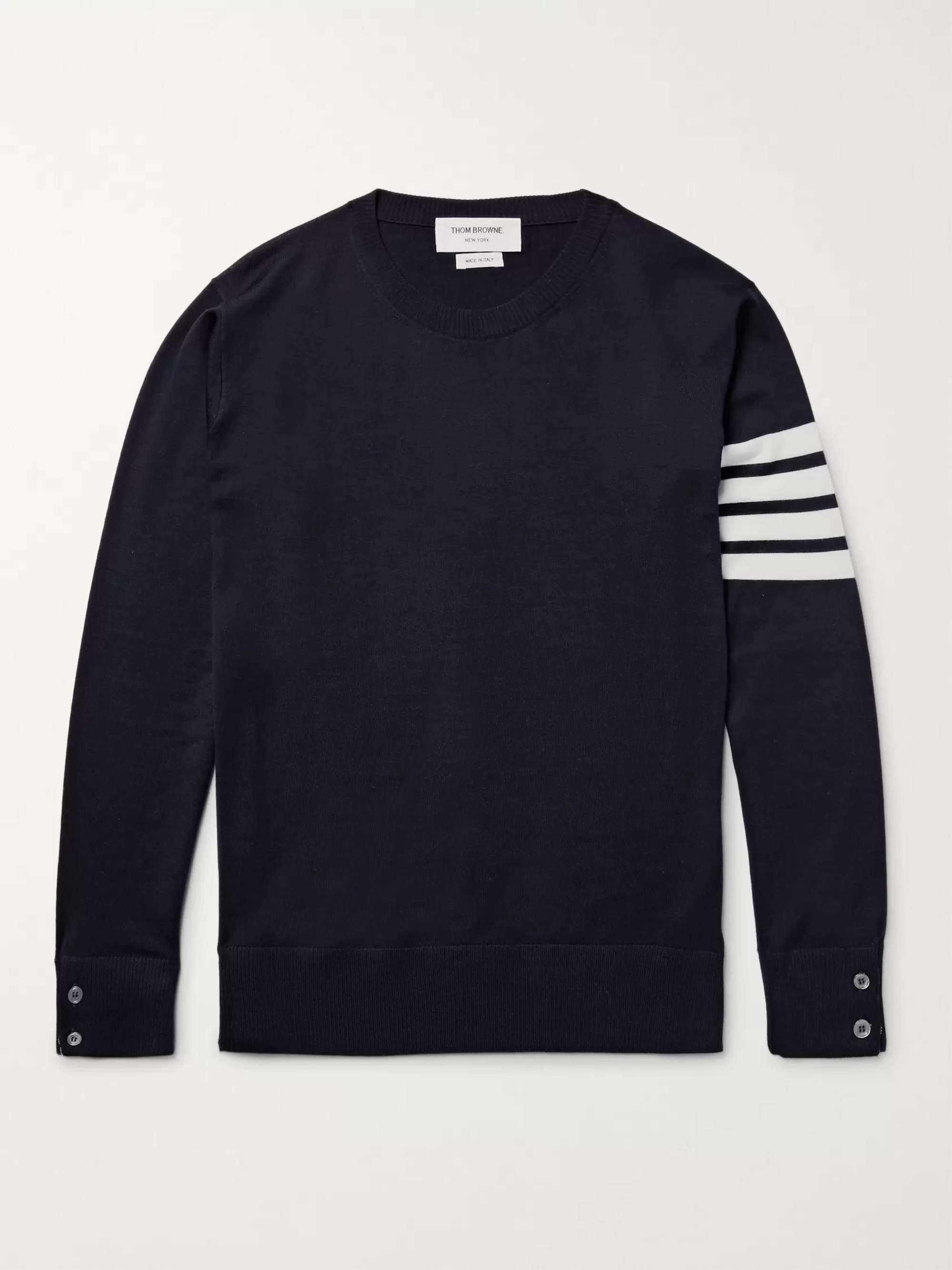 THOM BROWNE Striped Merino Wool Sweater | MR PORTER