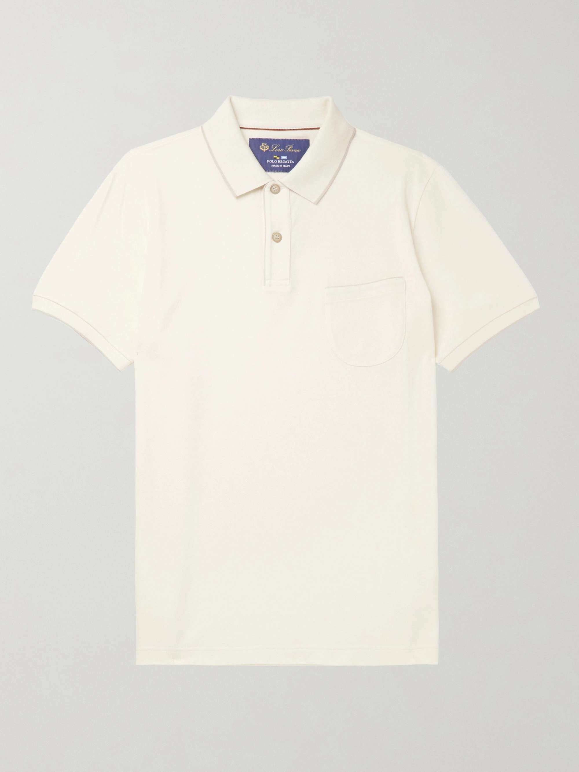 LORO PIANA Regatta Contrast-Tipped Stretch-Cotton Piqué Polo Shirt | MR  PORTER