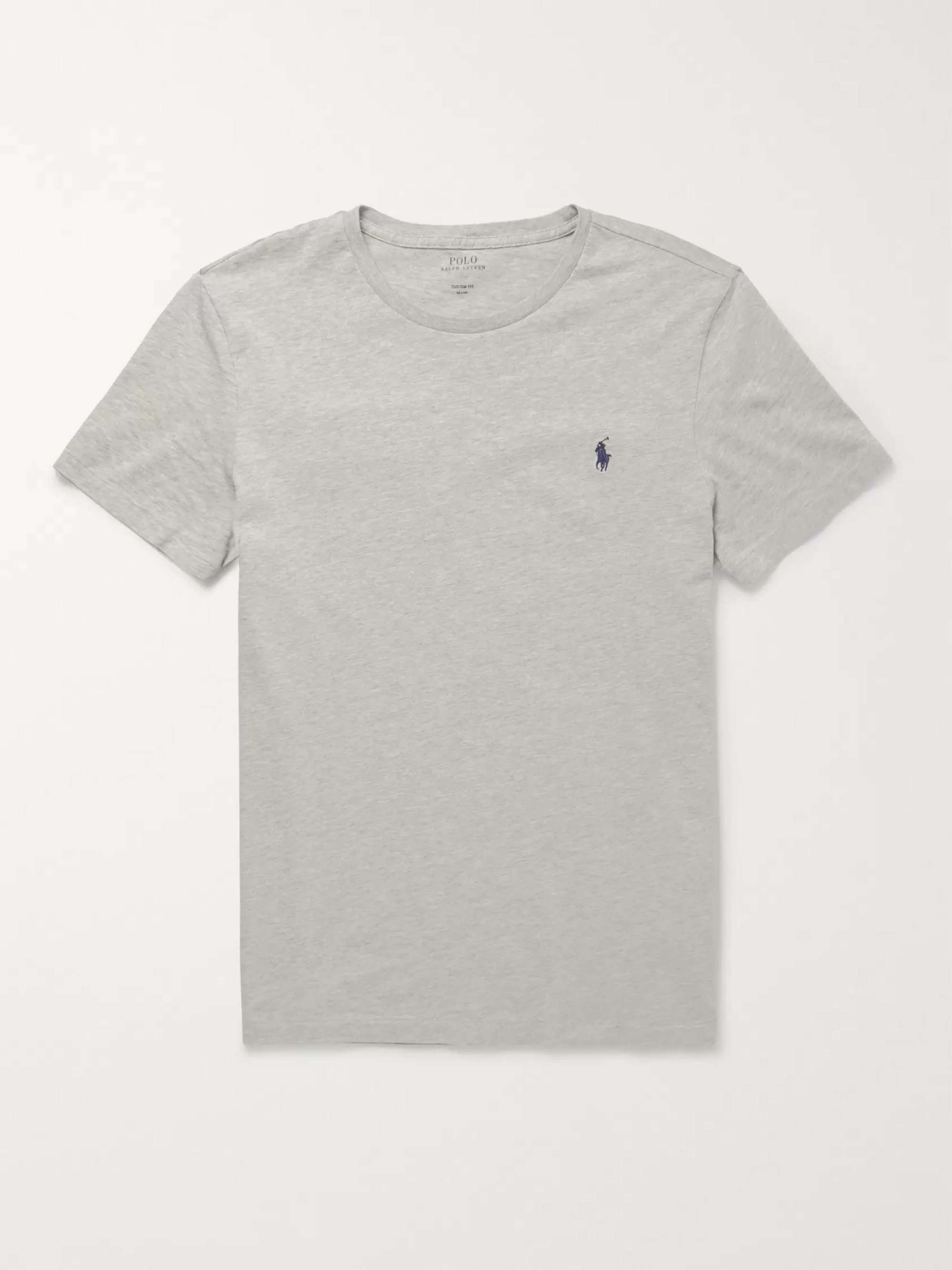 Gray Slim-Fit Cotton-Jersey T-Shirt | POLO RALPH LAUREN | MR PORTER