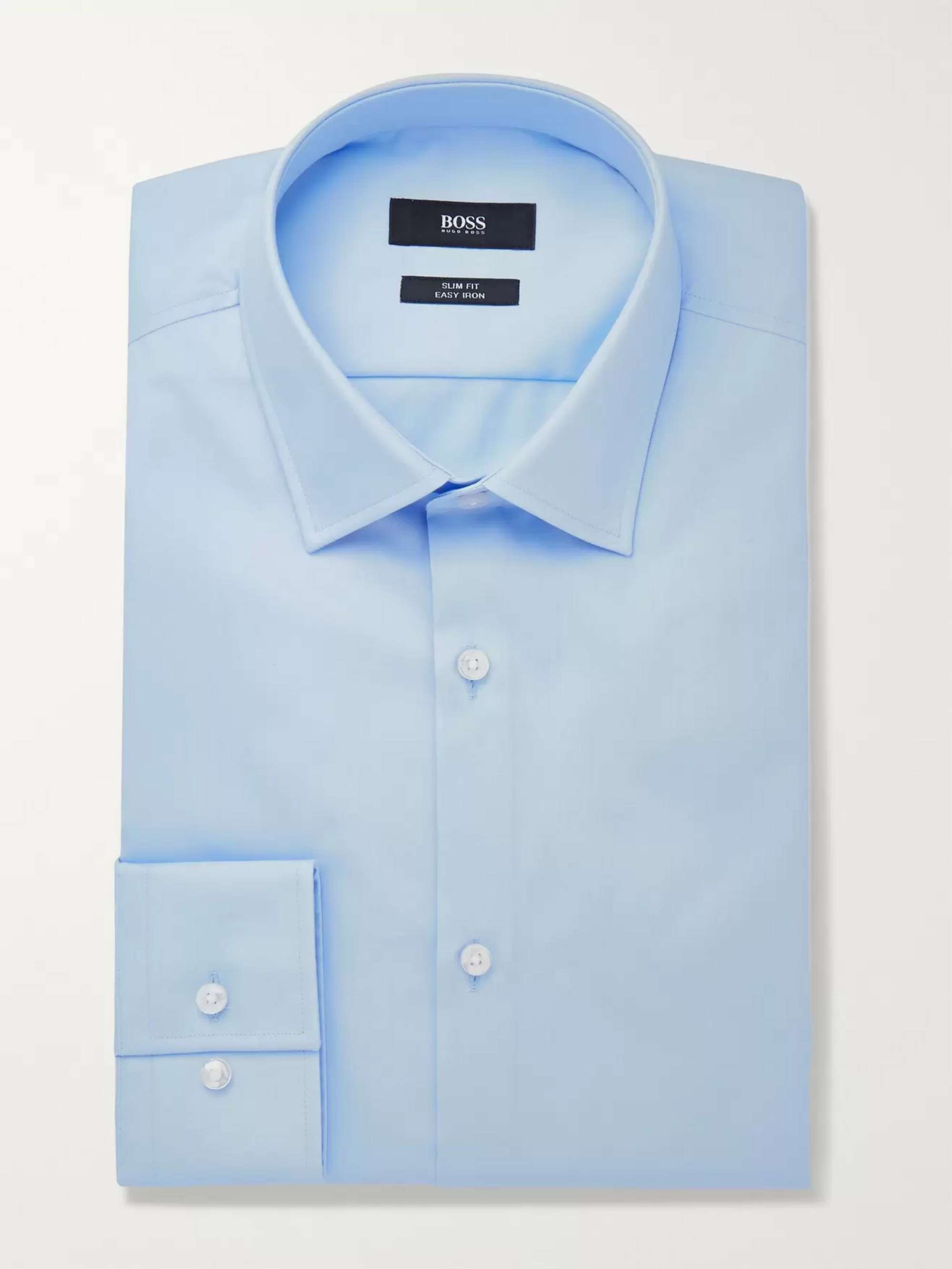 HUGO BOSS Blue Jenno Slim-Fit Cotton Oxford Shirt | MR PORTER