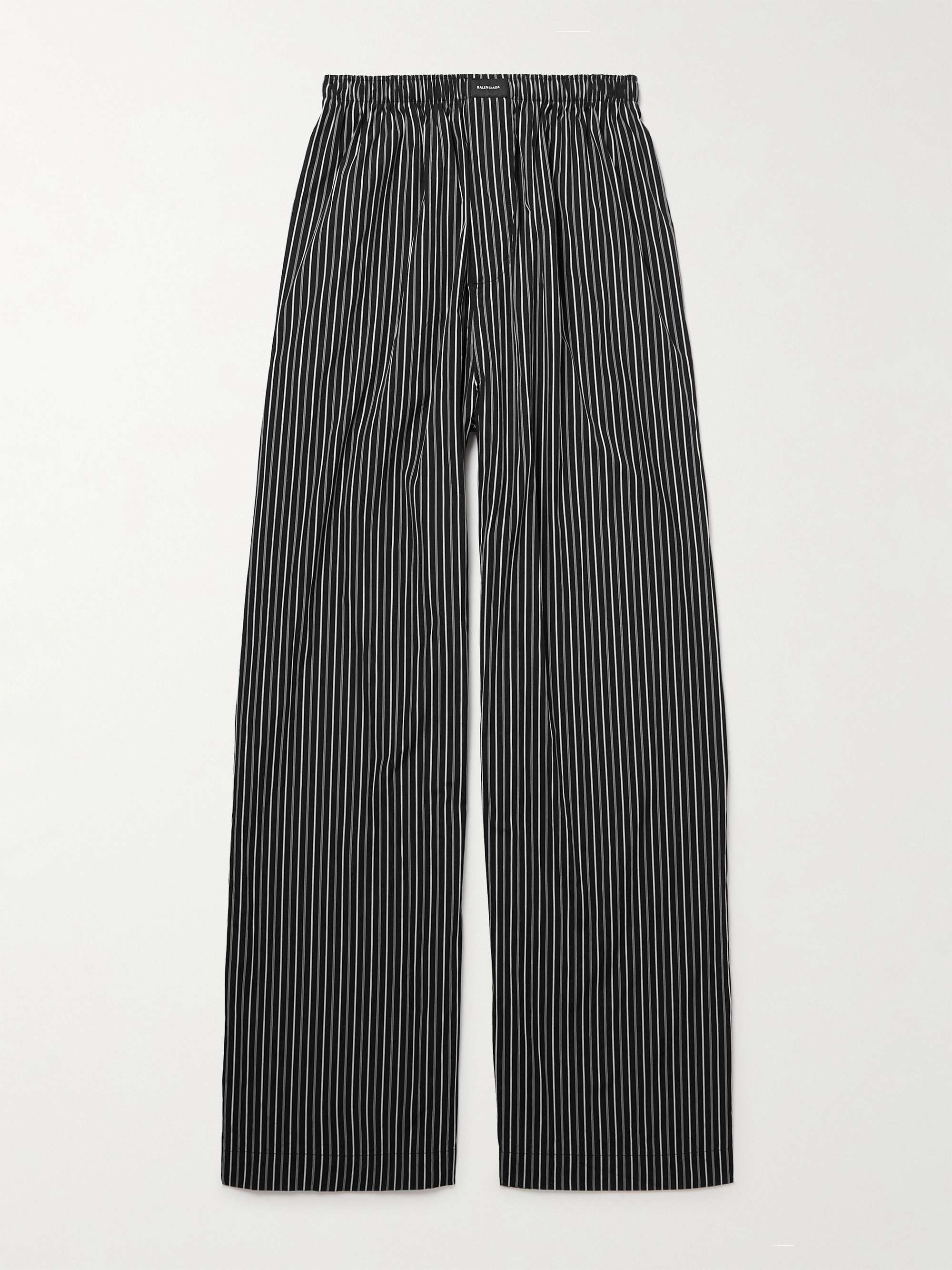 BALENCIAGA Striped Cotton-Poplin Pyjama Trousers for Men | MR PORTER