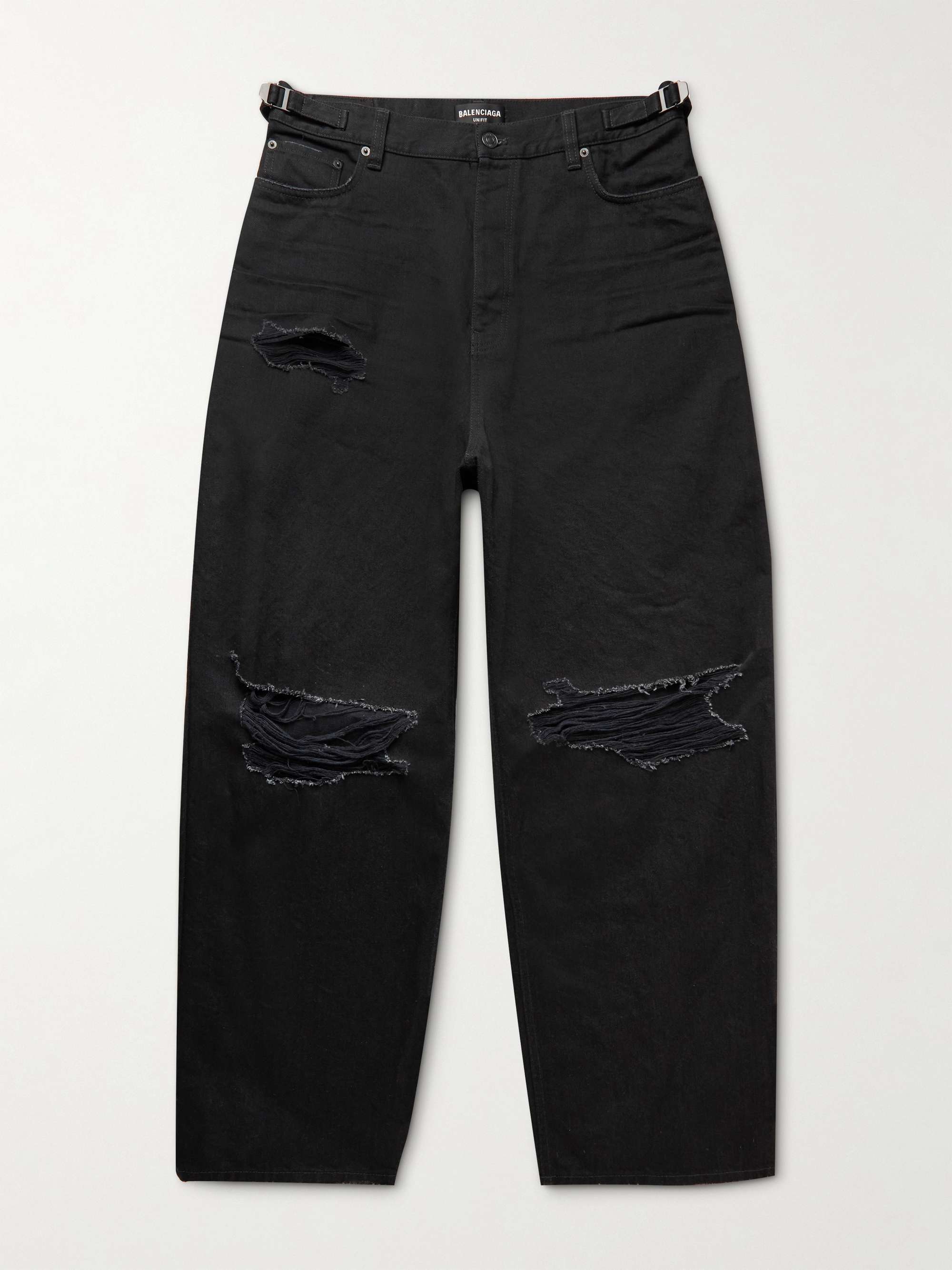 BALENCIAGA Straight-Leg Distressed Organic Jeans for Men | MR PORTER