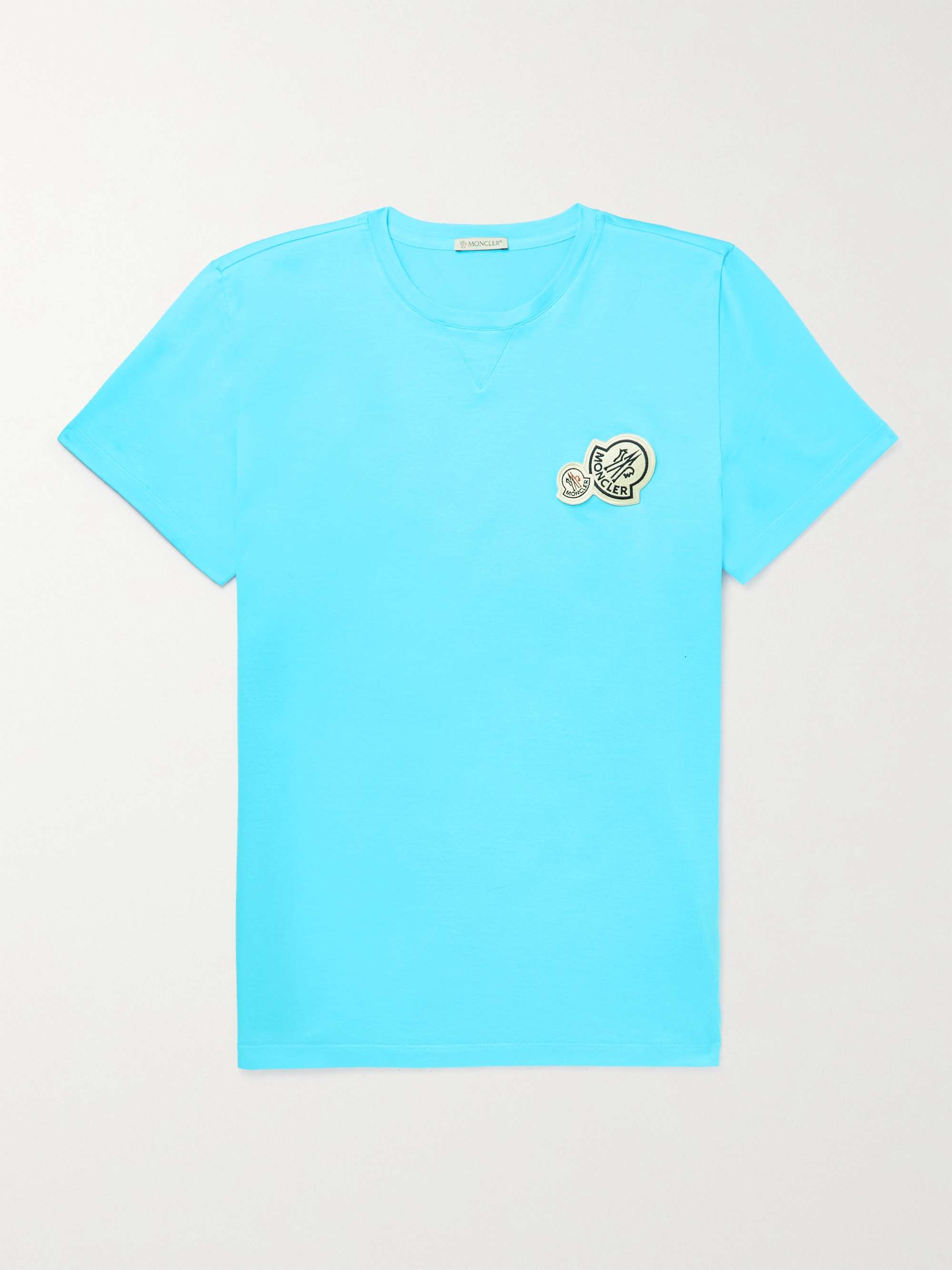 MONCLER Logo-Appliquéd Cotton-Jersey T-Shirt | MR PORTER