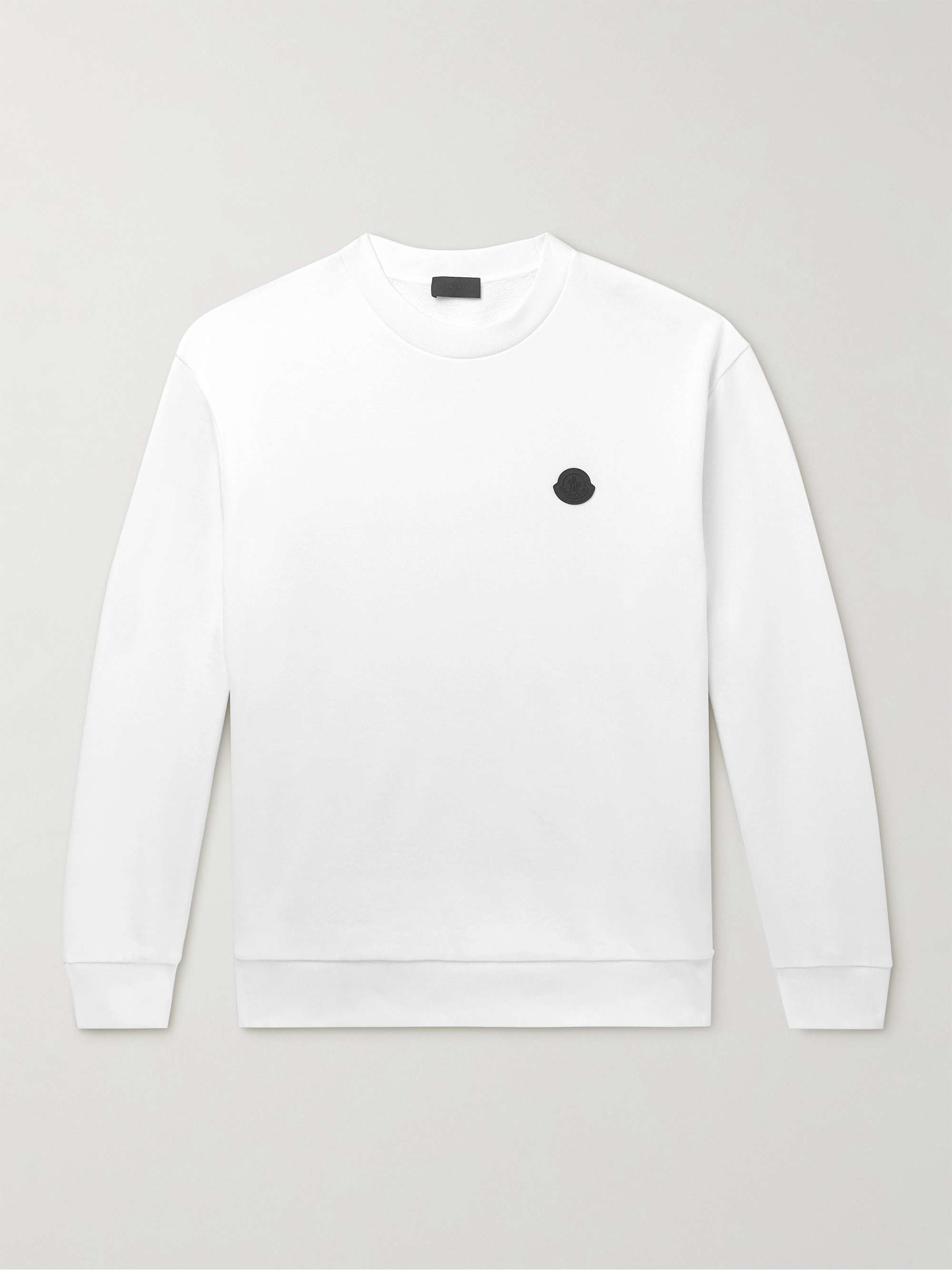 MONCLER Logo-Appliquéd Cotton-Jersey Sweatshirt for Men | MR PORTER