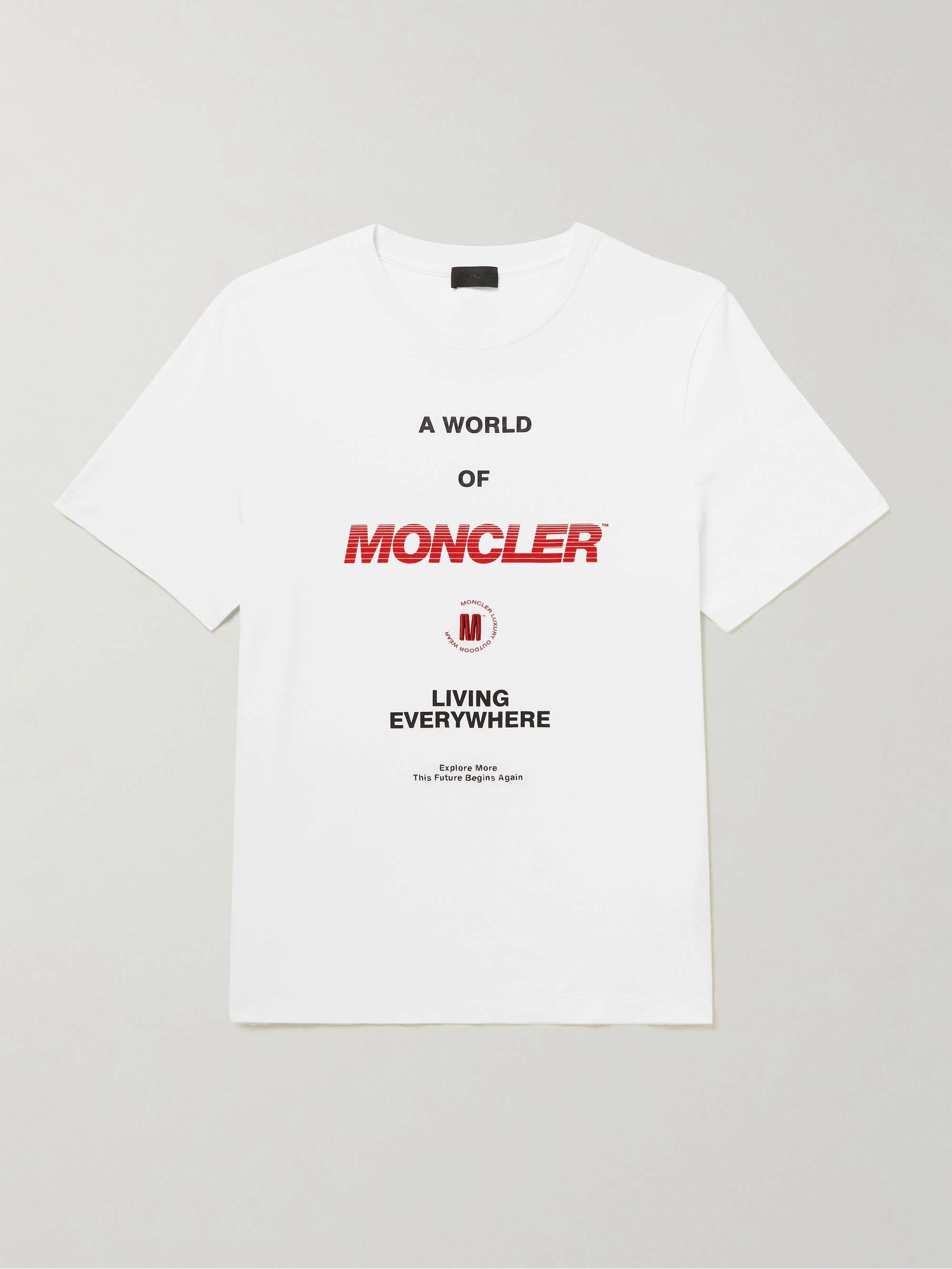 MONCLER Logo-Print Embroidered Cotton-Jersey T-Shirt | MR PORTER