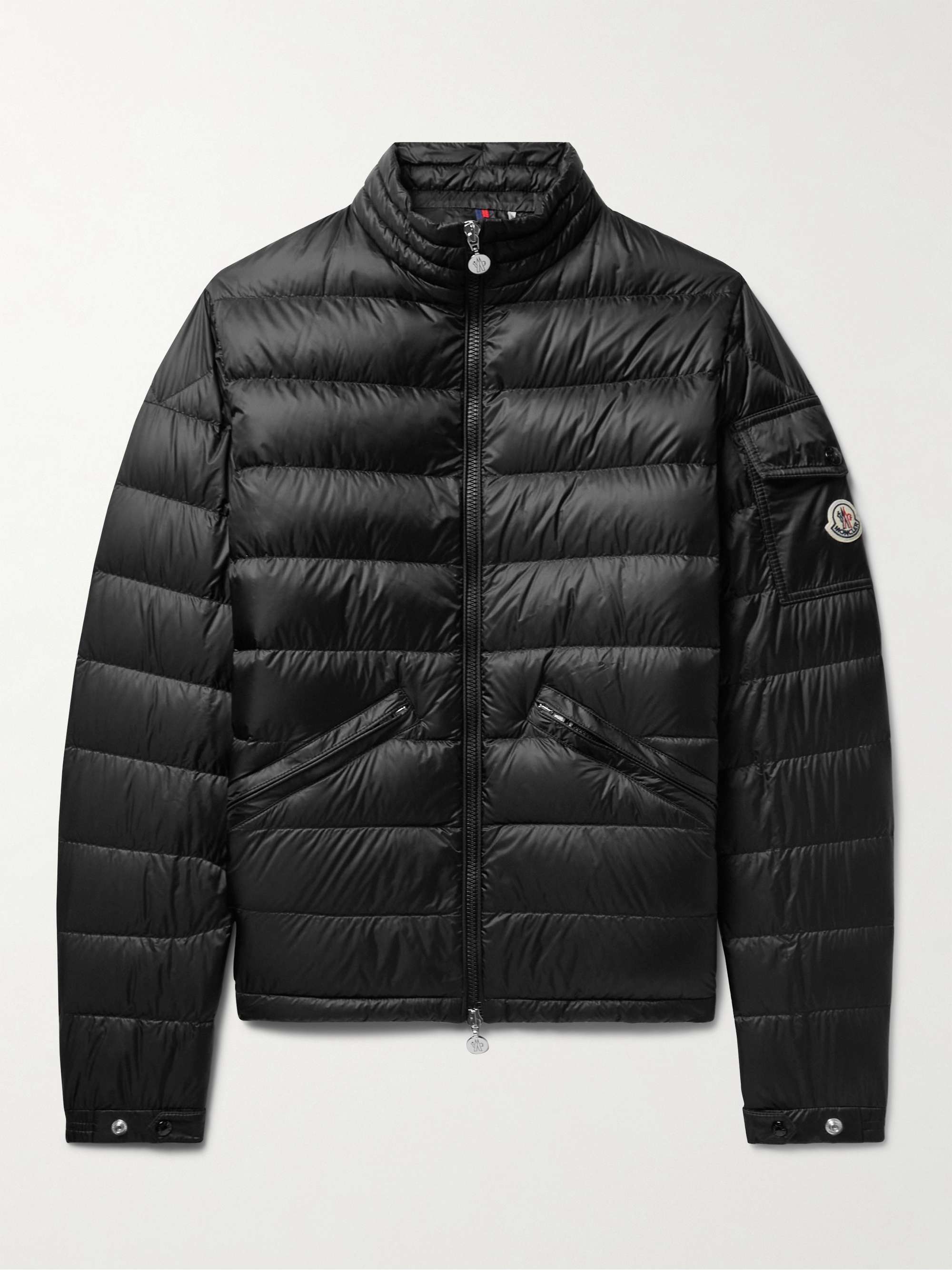 Black Agay Slim-Fit Logo-Appliquéd Quilted Nylon Down Jacket | MONCLER | MR  PORTER