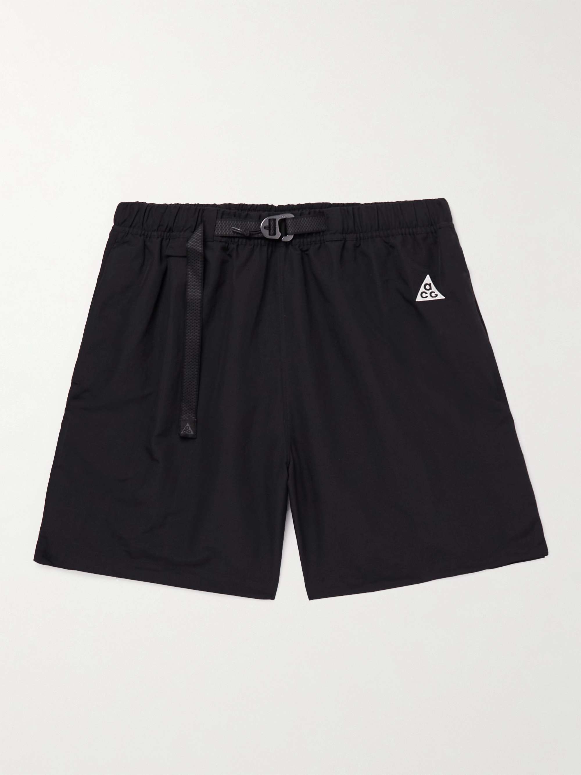 ACG Straight-Leg Logo-Embroidered Belted Nylon Shorts | PORTER