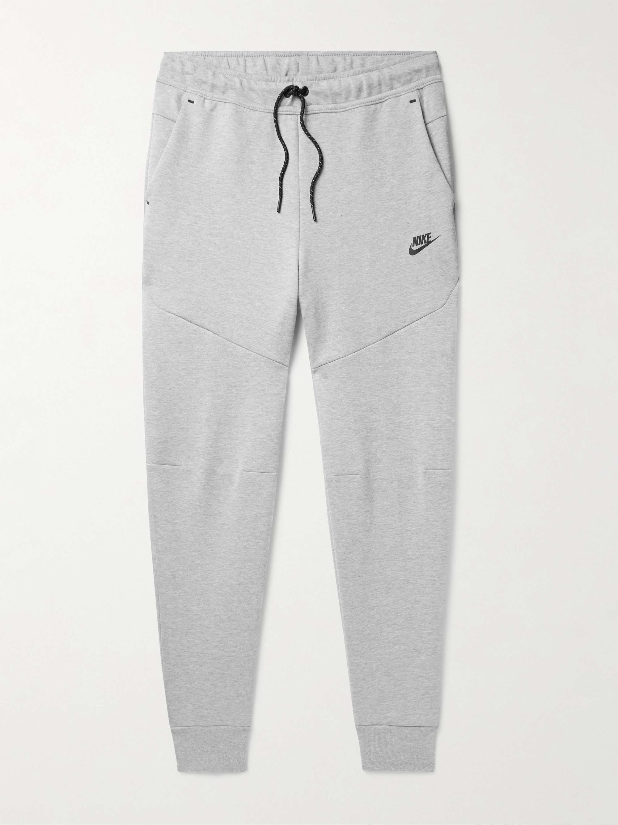 Gray Sportswear Tapered Logo-Print Cotton-Blend Tech-Fleece Sweatpants |  NIKE | MR PORTER