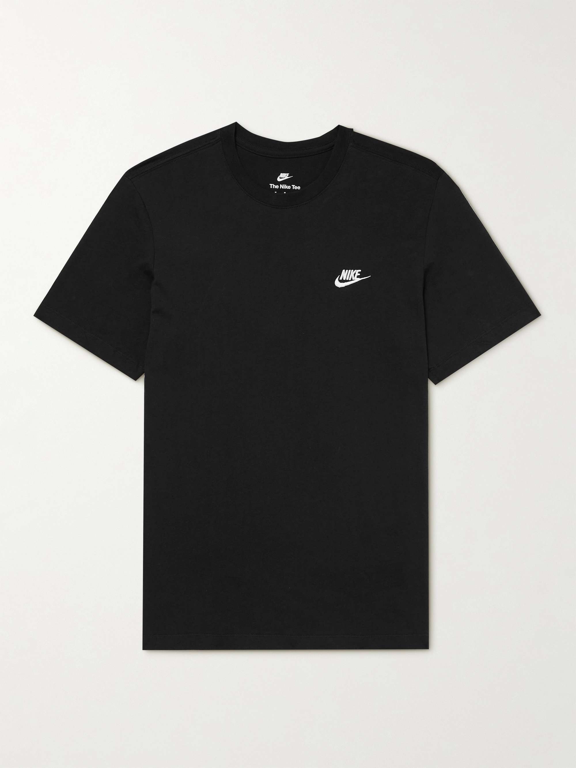 NIKE Sportswear Club Logo-Embroidered Cotton-Jersey T-Shirt | MR PORTER