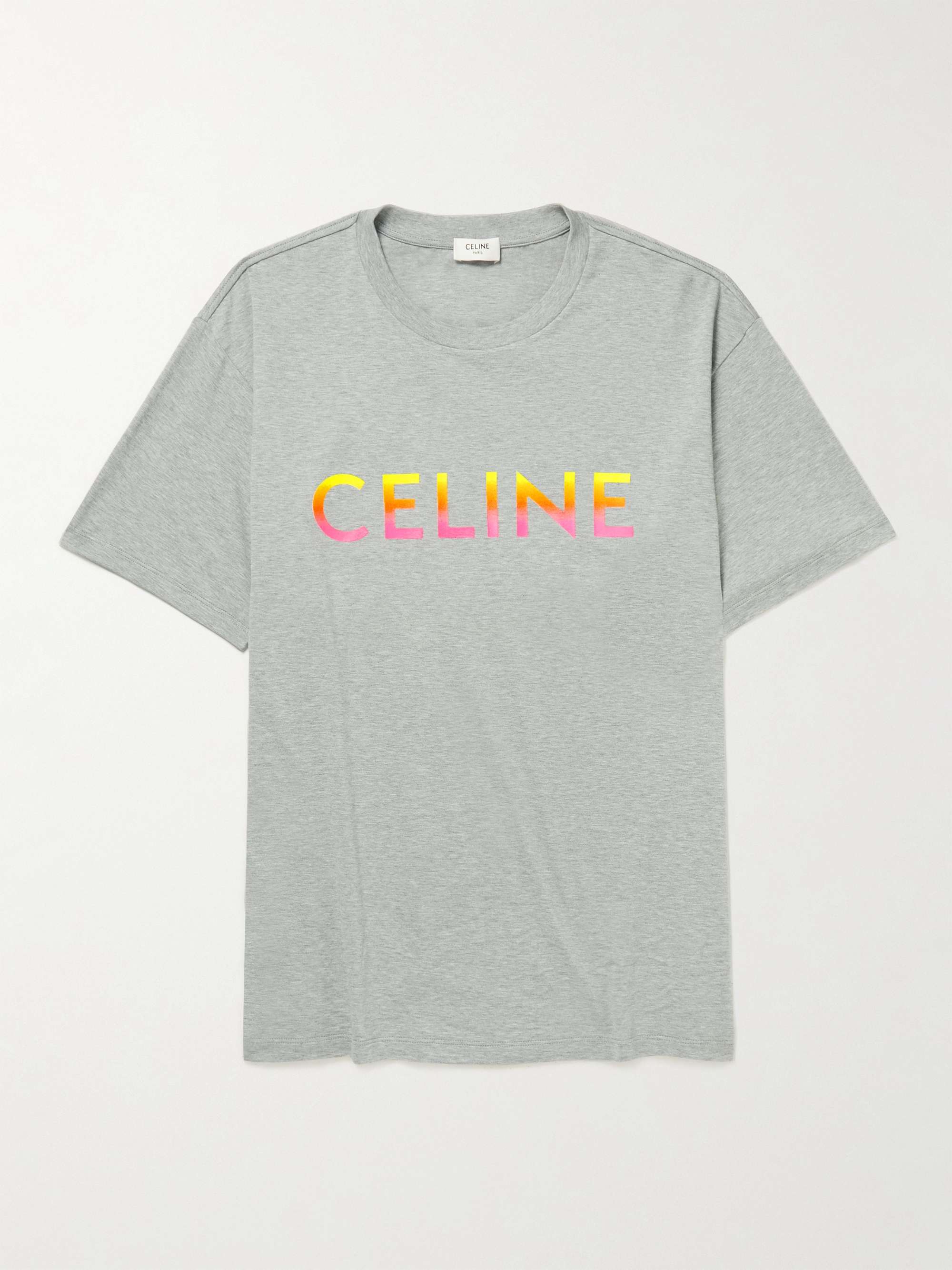 CELINE HOMME Oversized Logo-Print Cotton-Jersey T-Shirt | MR PORTER