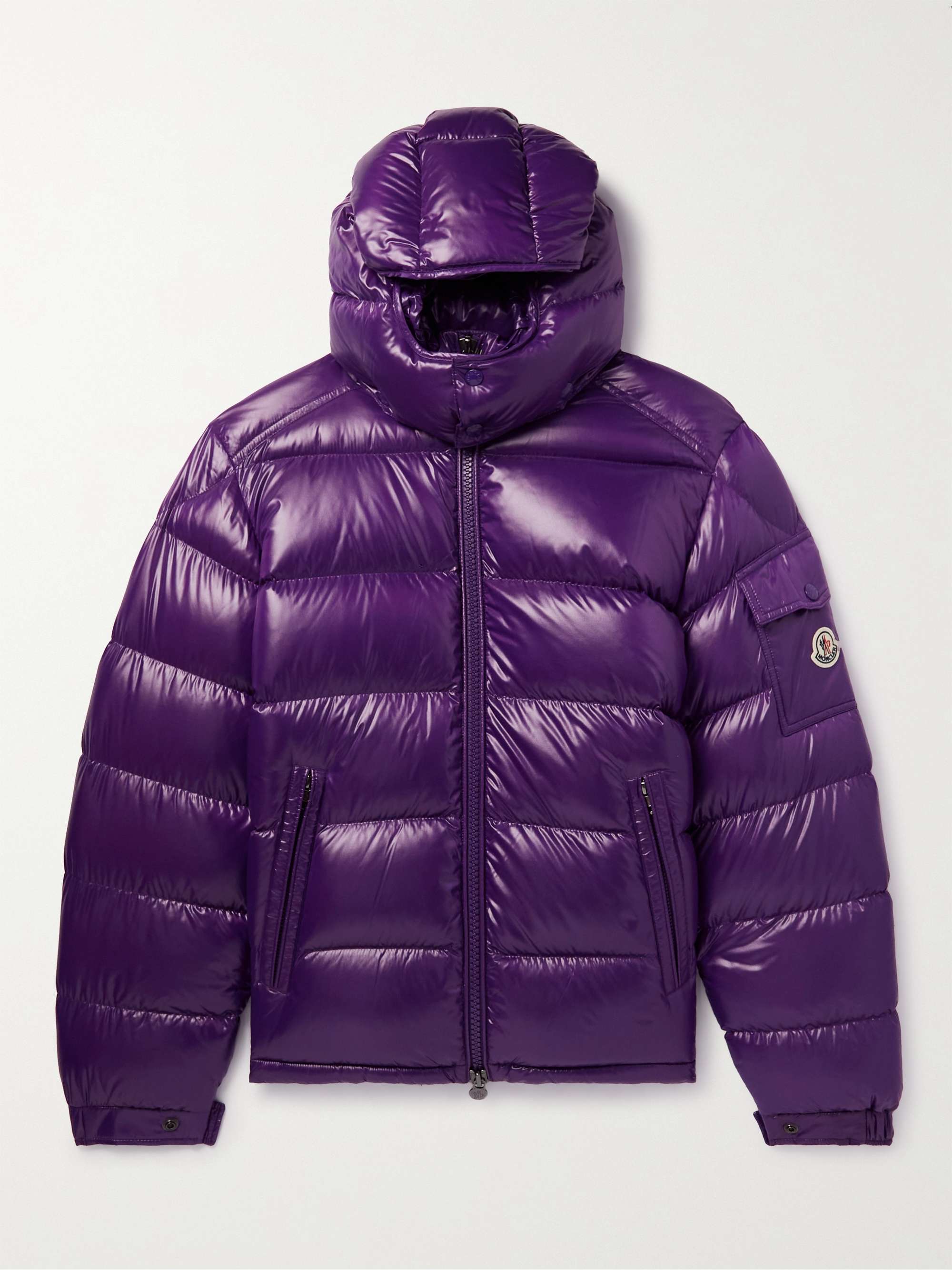 Purple Maya Quilted Shell Hooded Down Jacket | MONCLER | MR PORTER