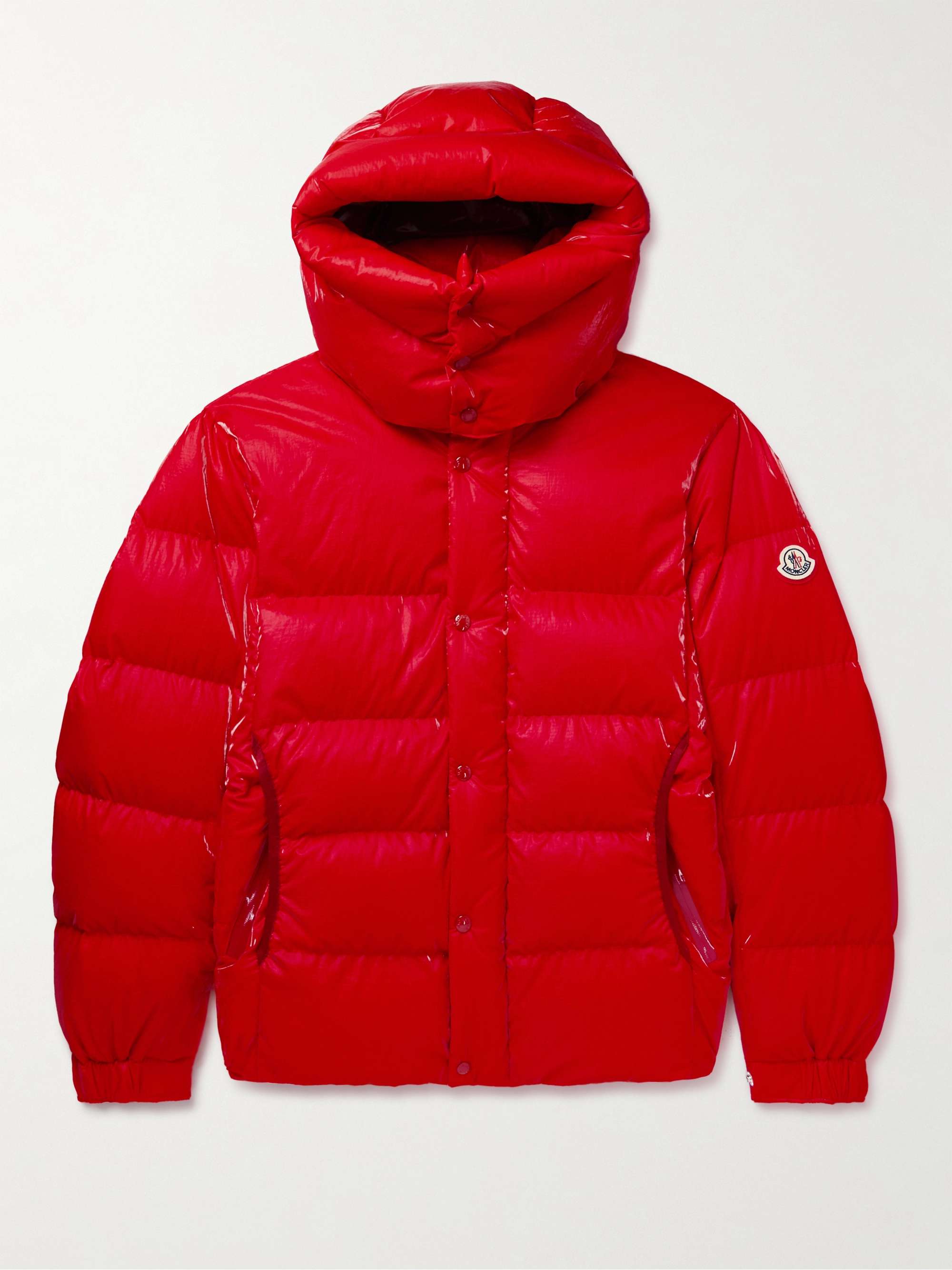Red Verdon Quilted Coated Nylon-Ripstop Down Hooded Jacket | MONCLER | MR  PORTER