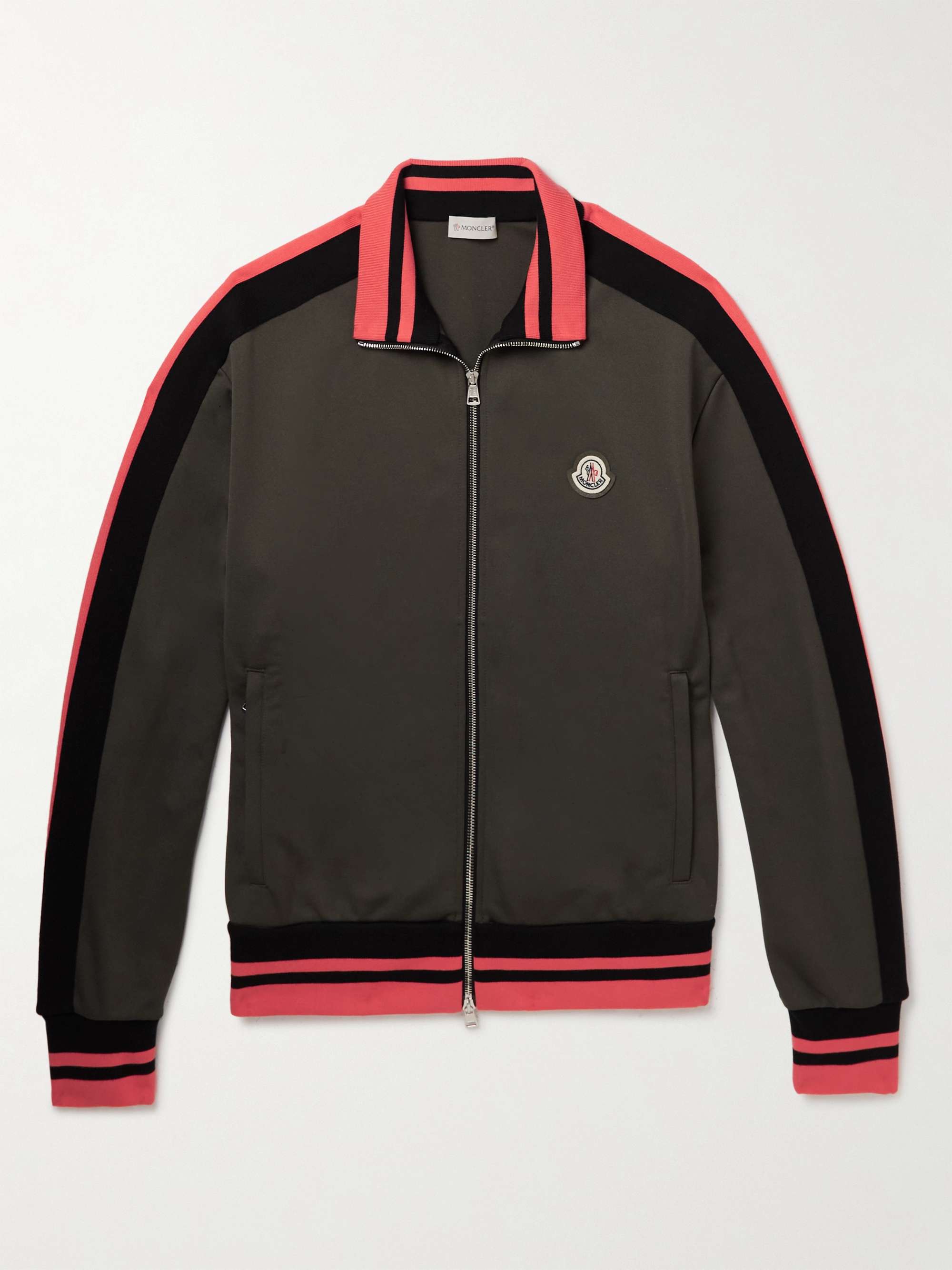 MONCLER Logo-Appliquéd Jersey Zip-Up Track Jacket for Men | MR PORTER