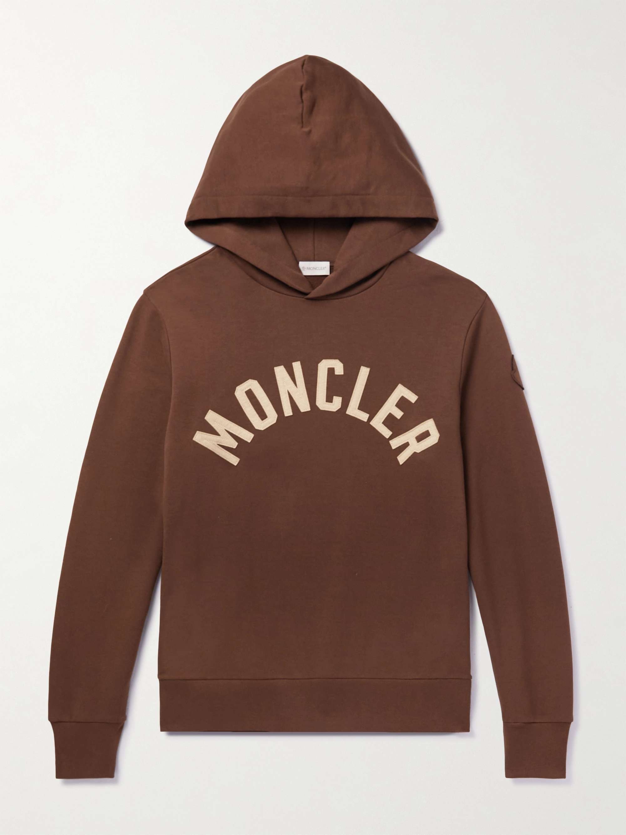 MONCLER Logo-Embroidered Cotton-Jersey Hoodie | MR PORTER