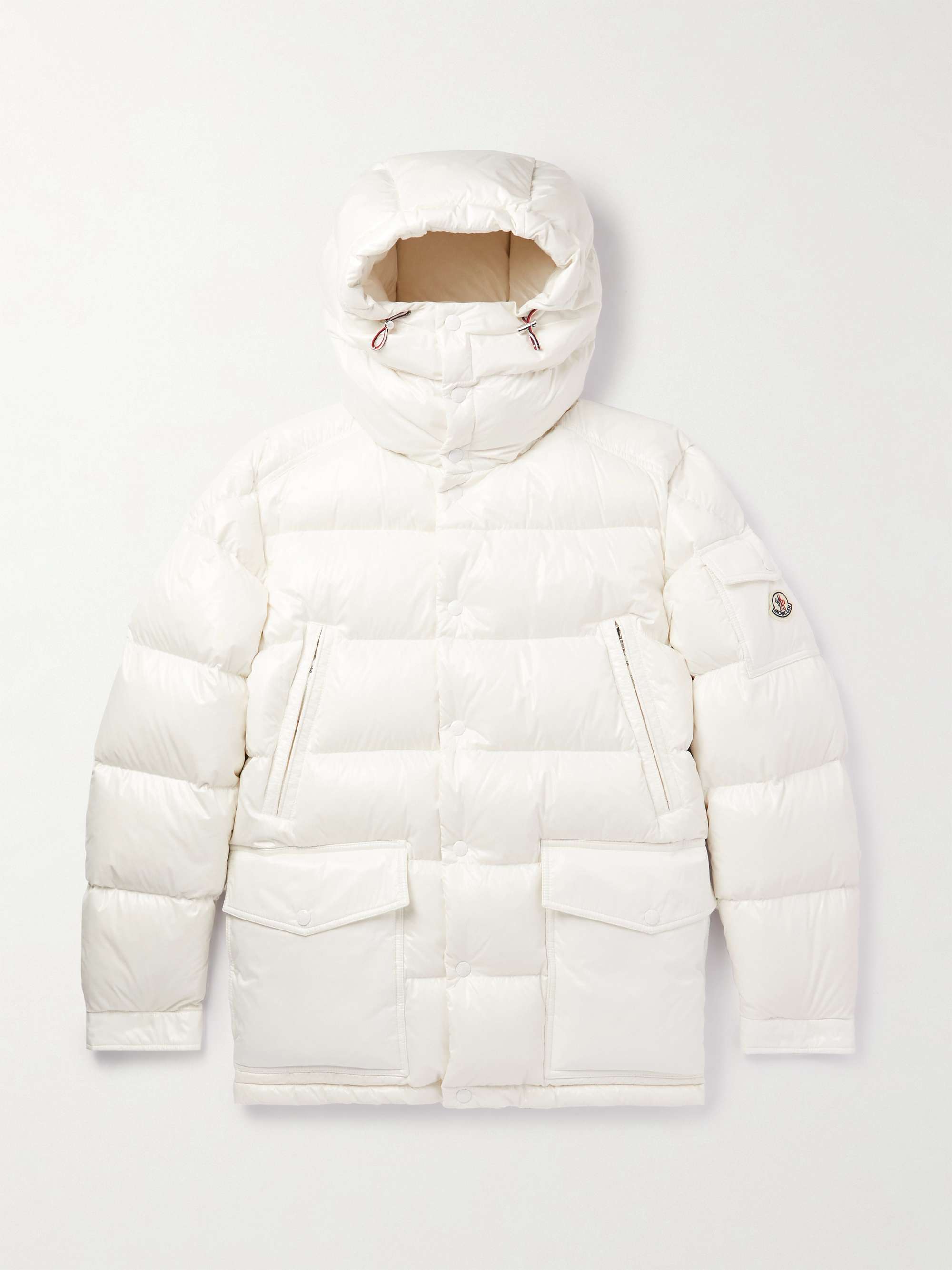 White Chiablese Quilted Glossed-Shell Hooded Down Jacket | MONCLER | MR  PORTER