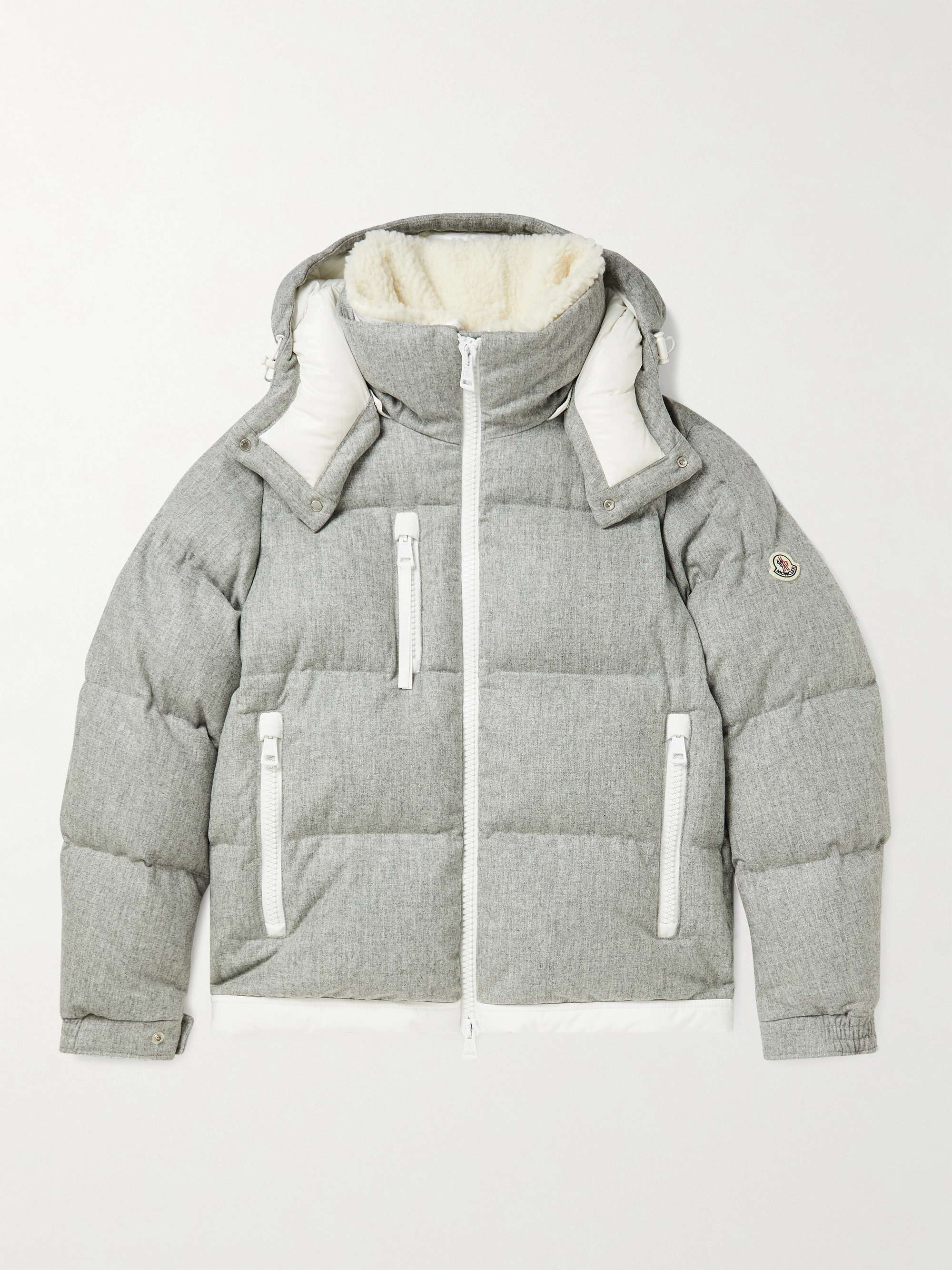 MONCLER Tarentaise Quilted Virgin Wool-Flannel Hooded Down Jacket | MR  PORTER
