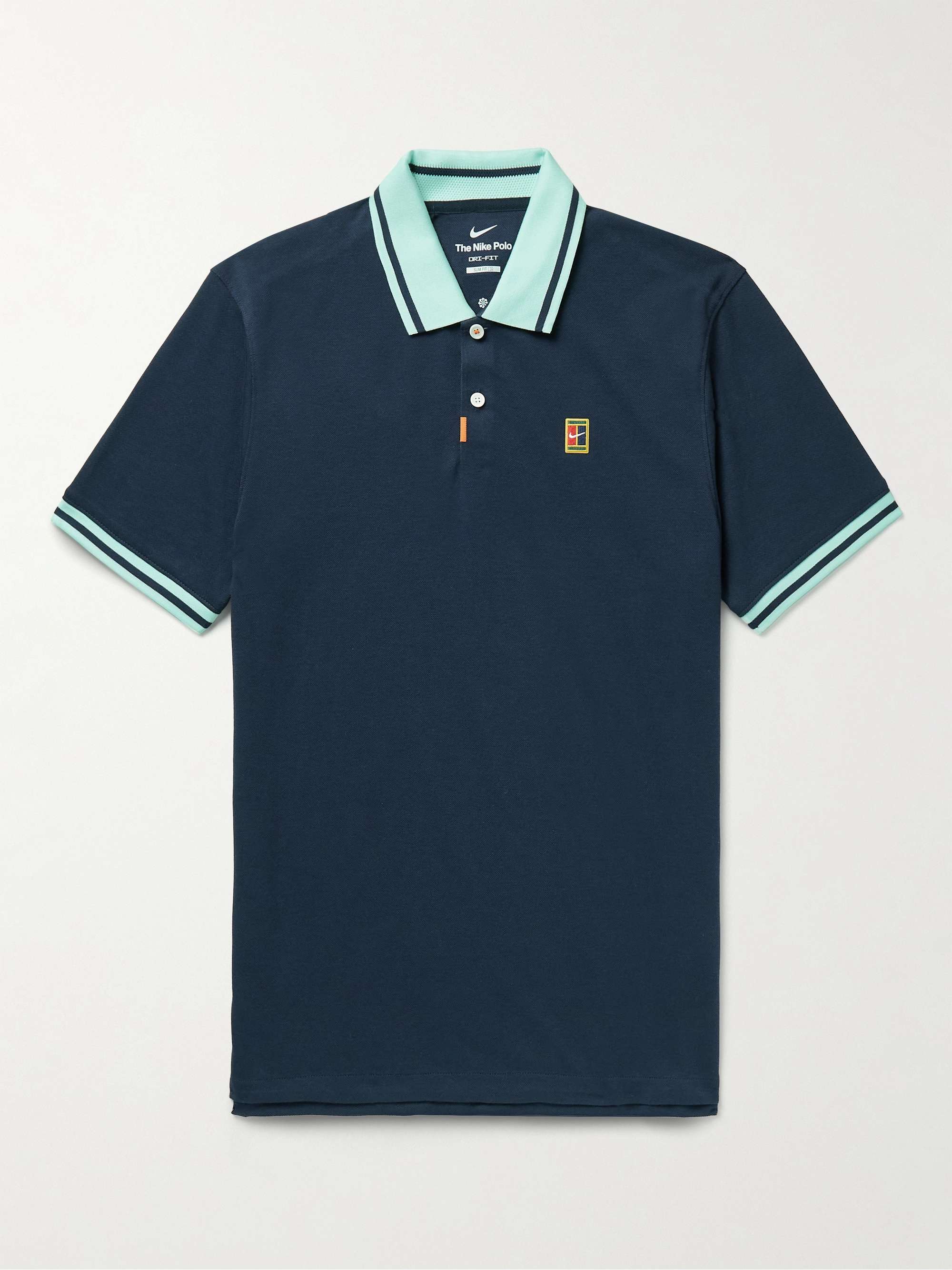 NIKE TENNIS Heritage Slim-Fit Colour-Block Dri-FIT Piqué Tennis Shirt | MR  PORTER