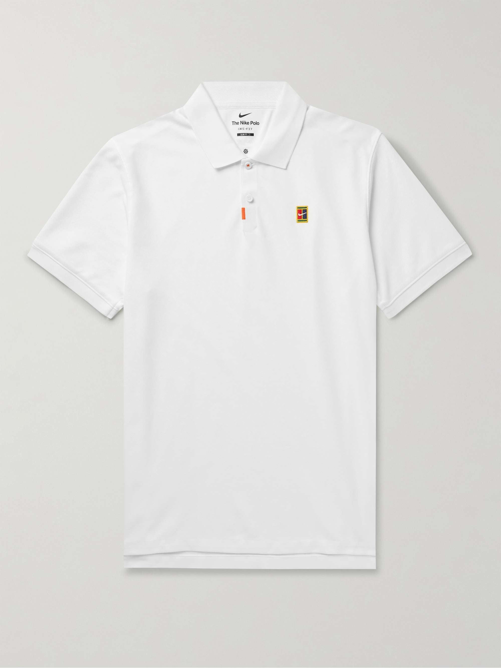 NIKE TENNIS Slim-Fit Logo-Appliquéd Dri-FIT Piqué Polo Shirt | MR PORTER