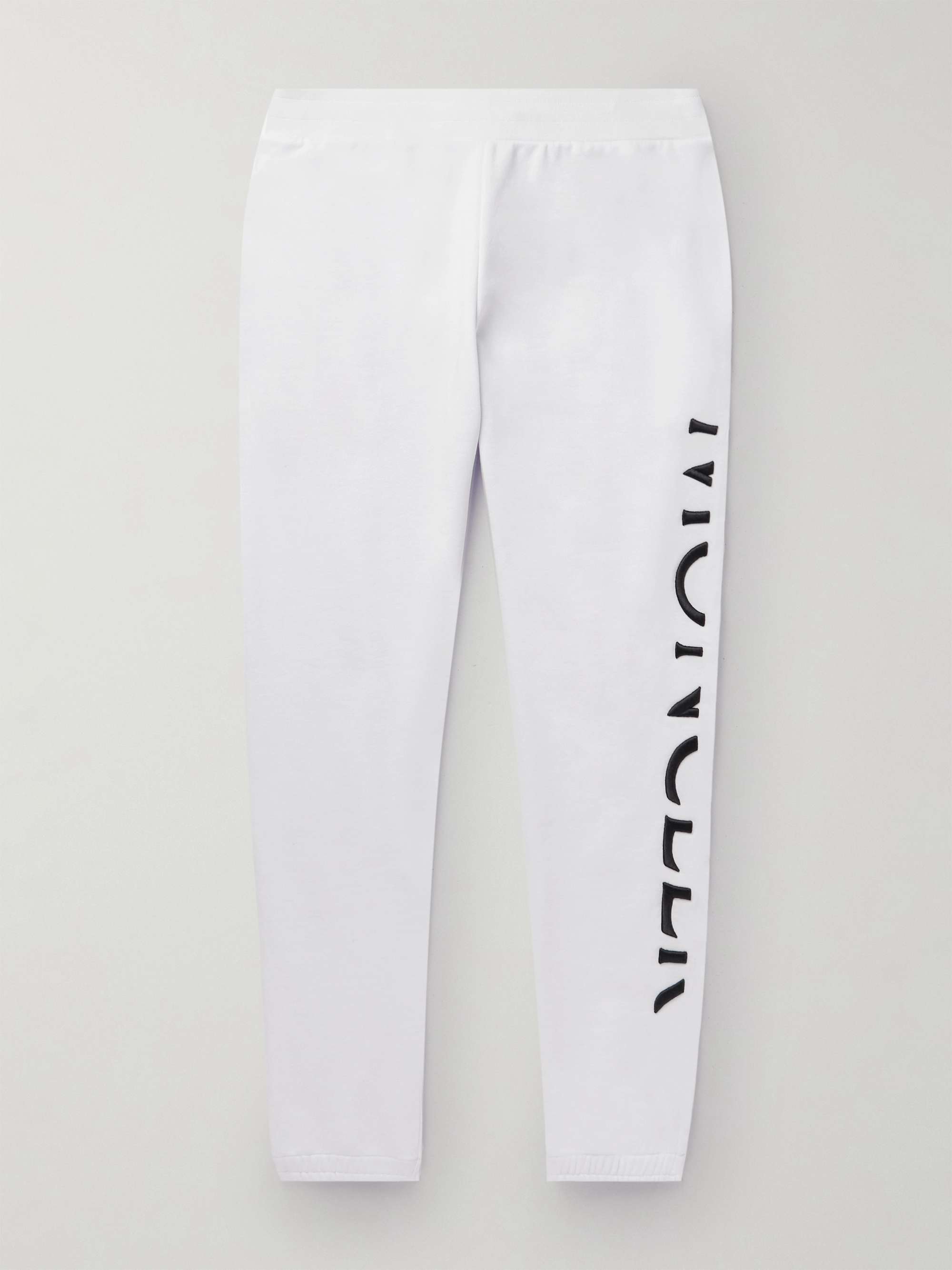 MONCLER Tapered Logo-Embroidered Cotton-Jersey Sweatpants | MR PORTER
