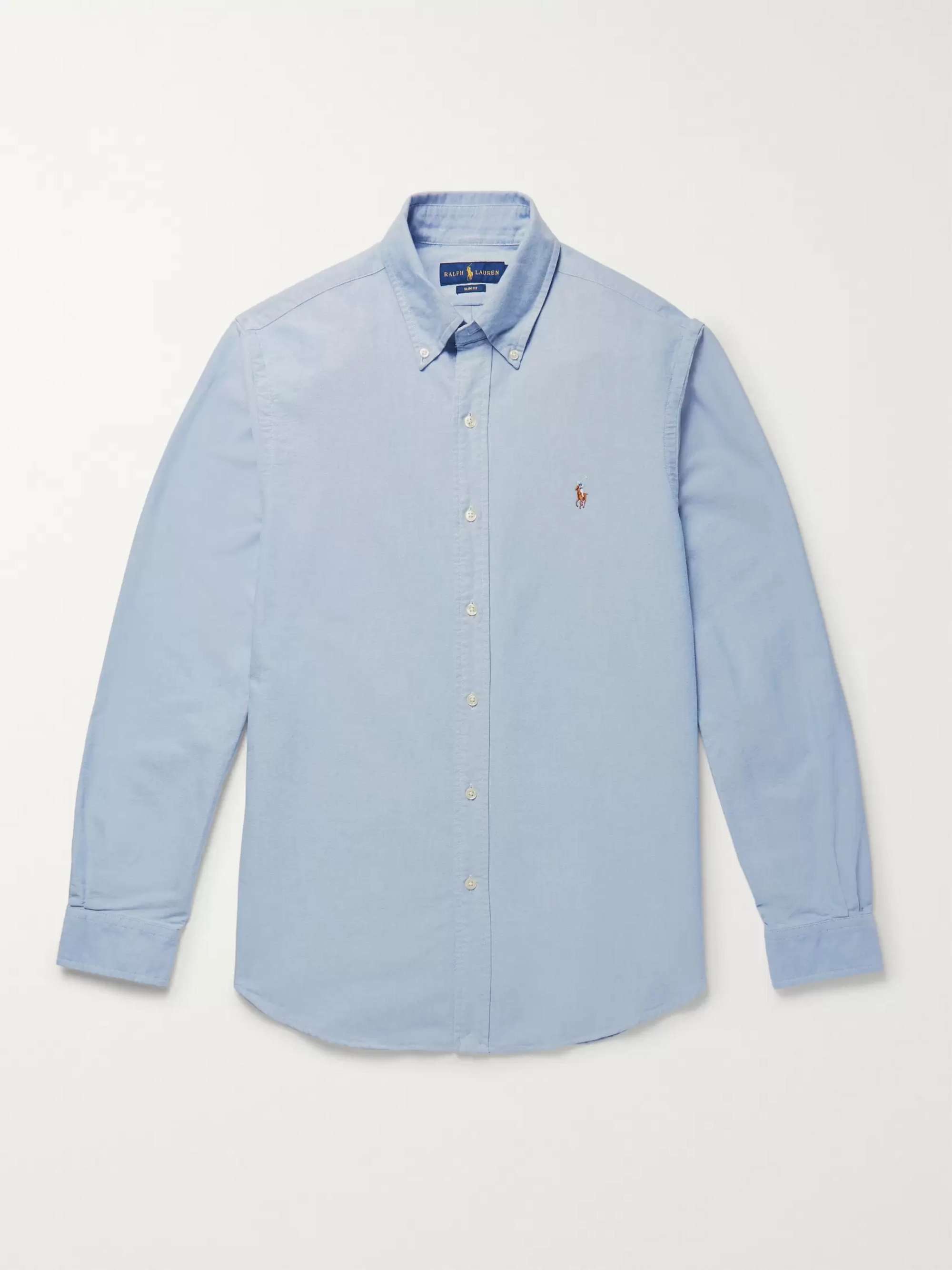 Blue Slim-Fit Cotton Oxford Shirt | POLO RALPH LAUREN | MR PORTER