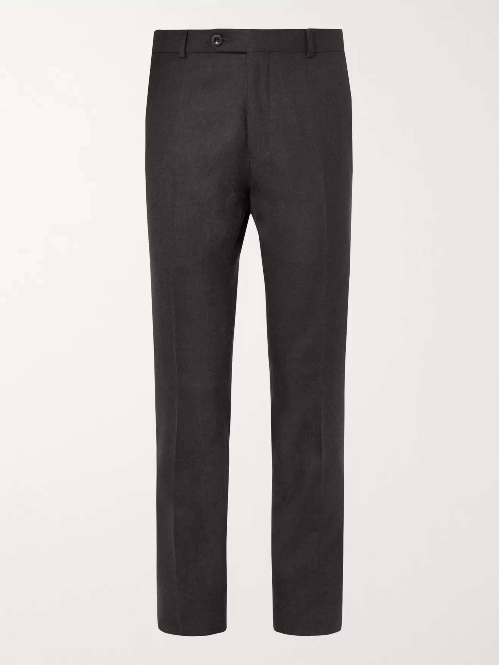 MR P. Slim-Fit Grey Worsted Wool Trousers for Men | MR PORTER